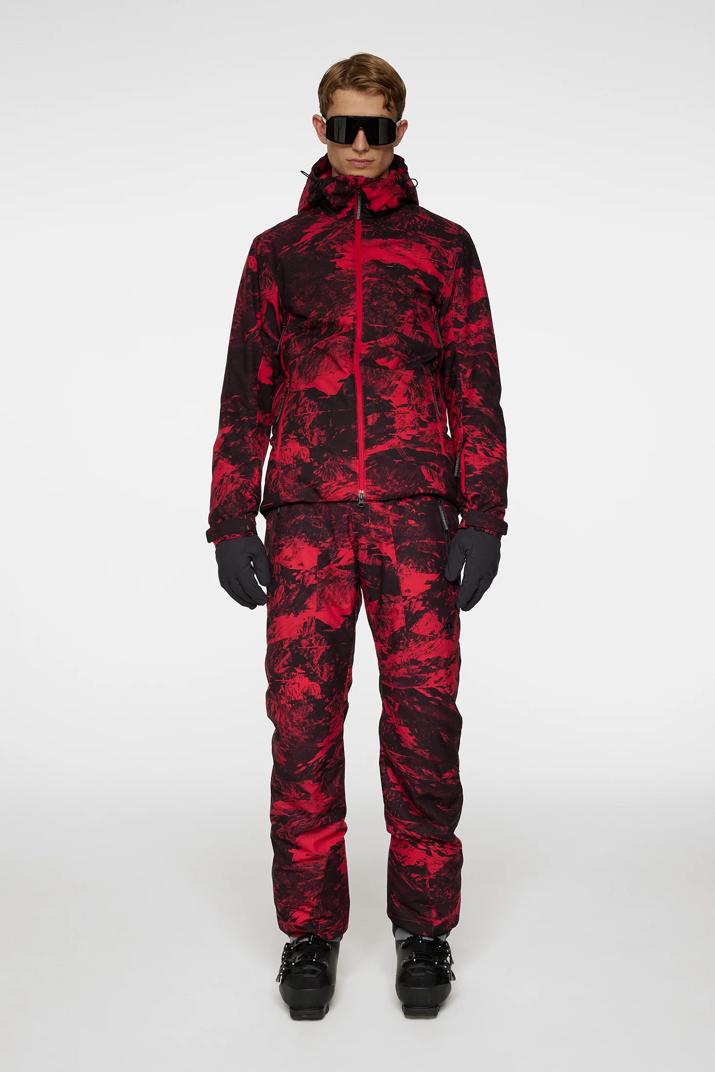 Ace Jacket Printed / Mountain Glitch Red - Image 4