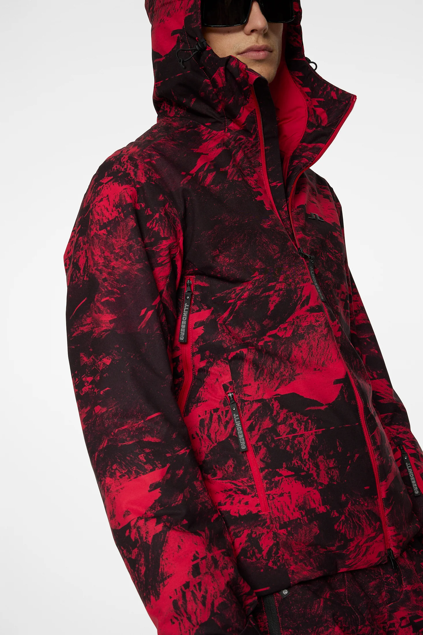 Ace Jacket Printed / Mountain Glitch Red - Image 5