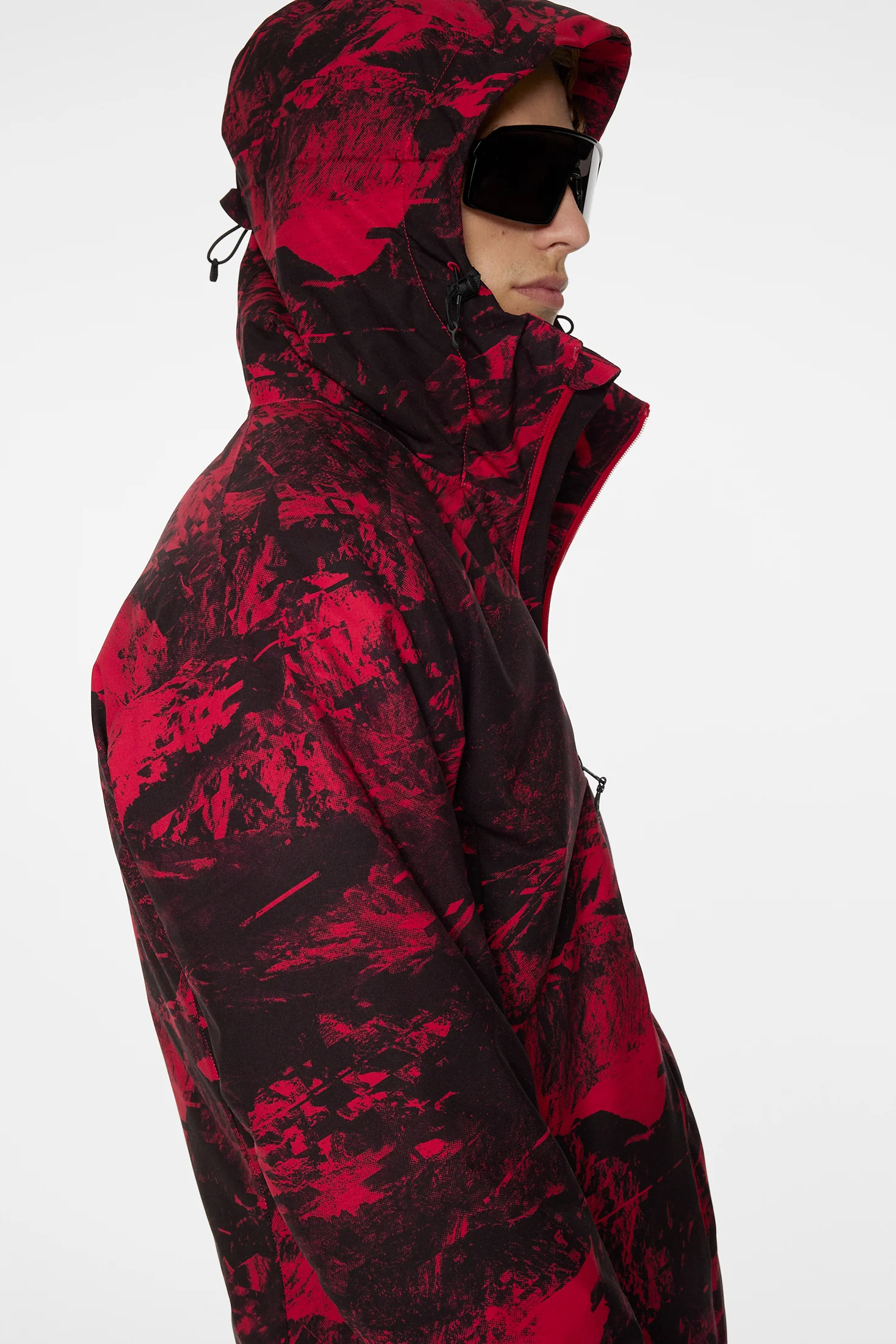 Ace Jacket Printed / Mountain Glitch Red - Image 7