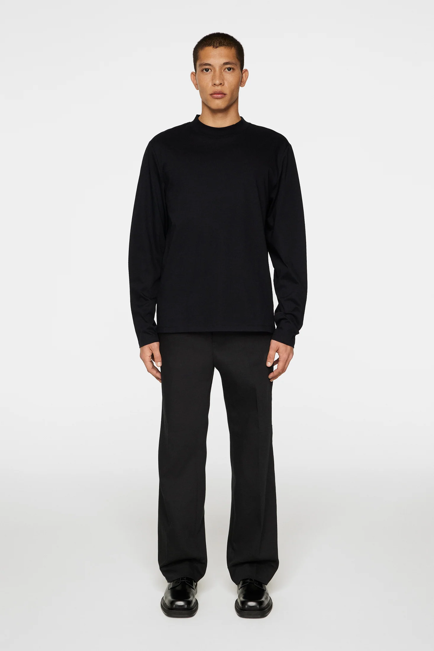 Ace Mock Neck LS T-Shirt / Black - Image 4