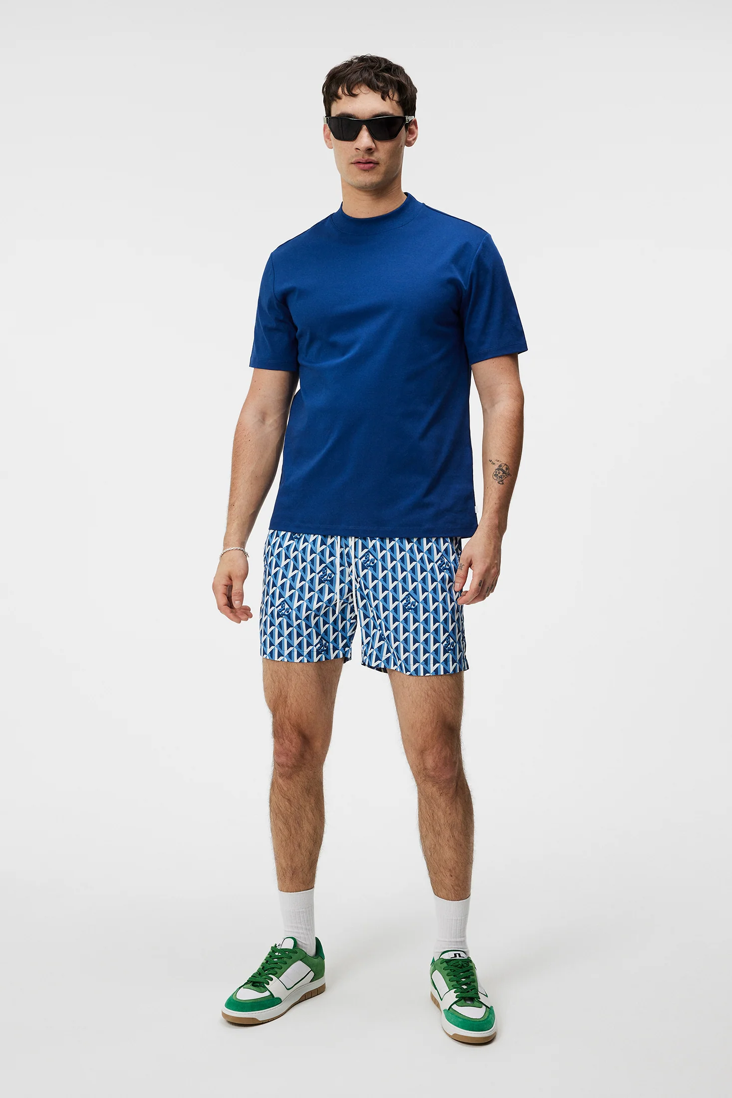 Ace Mock Neck T-shirt / Estate Blue - Image 4