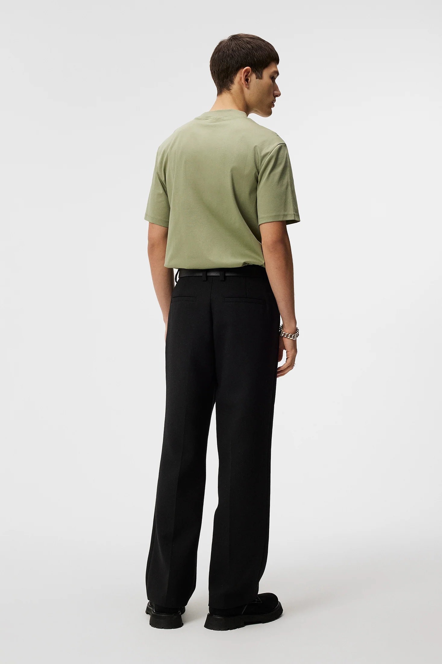 Ace Mock Neck T-shirt / Oil Green - Image 3