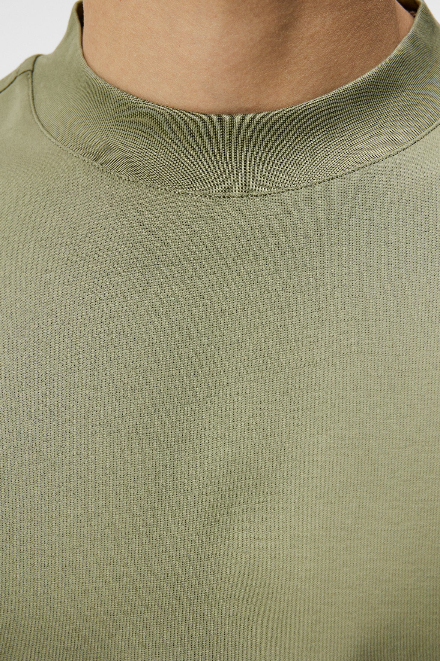 Ace Mock Neck T-shirt / Oil Green - Image 6