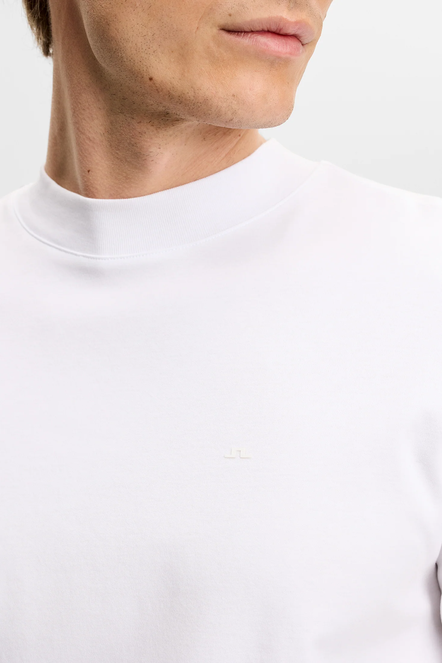 Ace Mock Neck T-Shirt / White - Image 5
