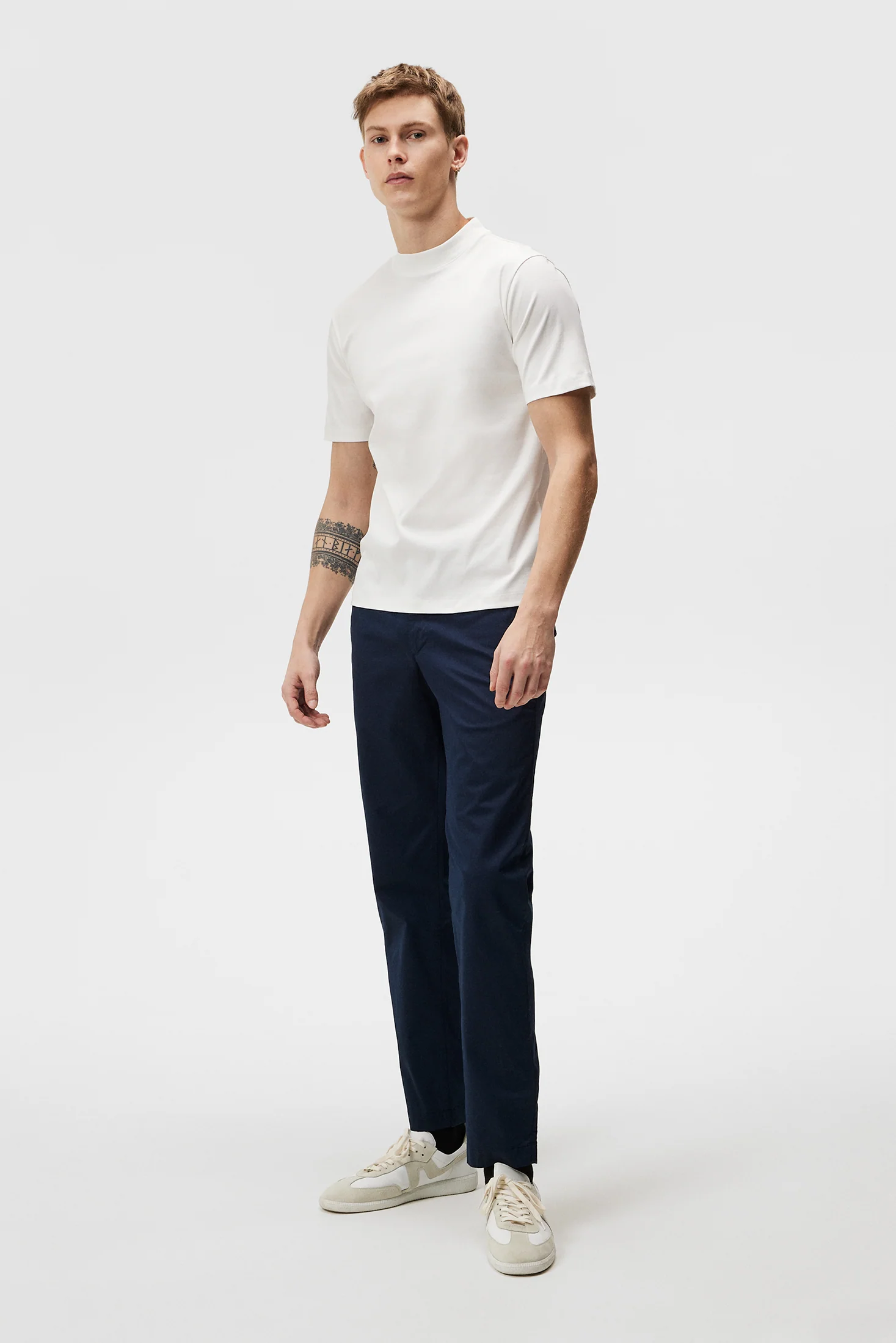 Ace Mock Neck T-shirt / White - Image 4