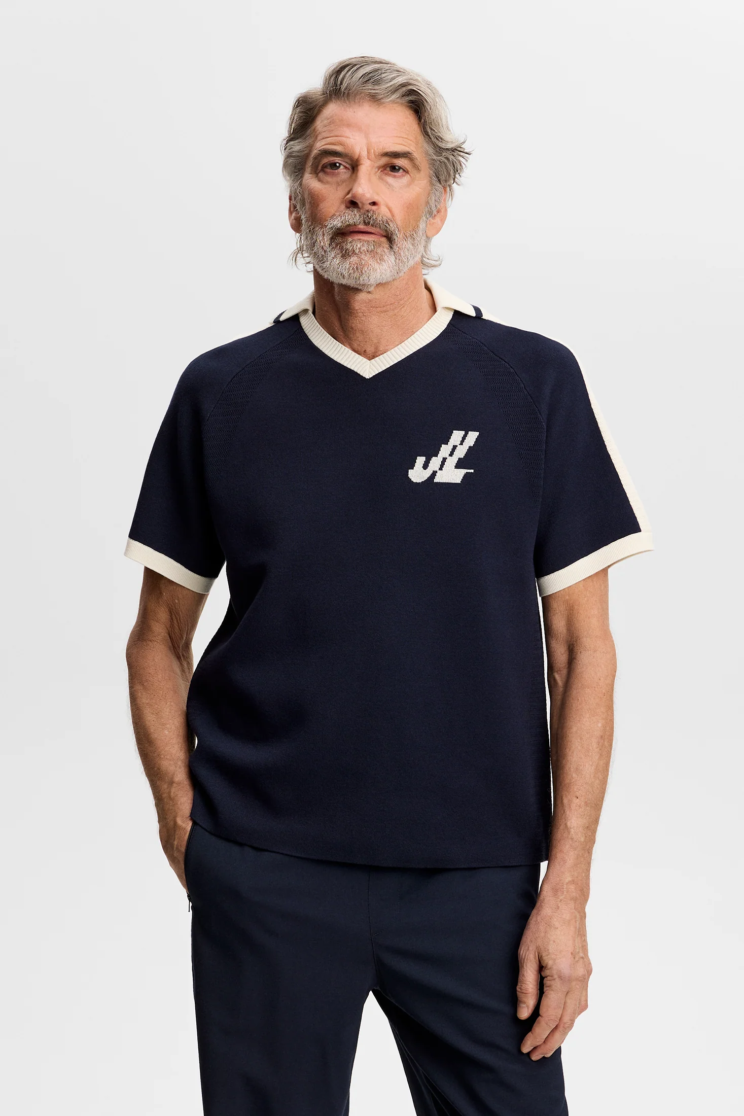 Adam Graphic Knitwear / JL Navy - Image 3