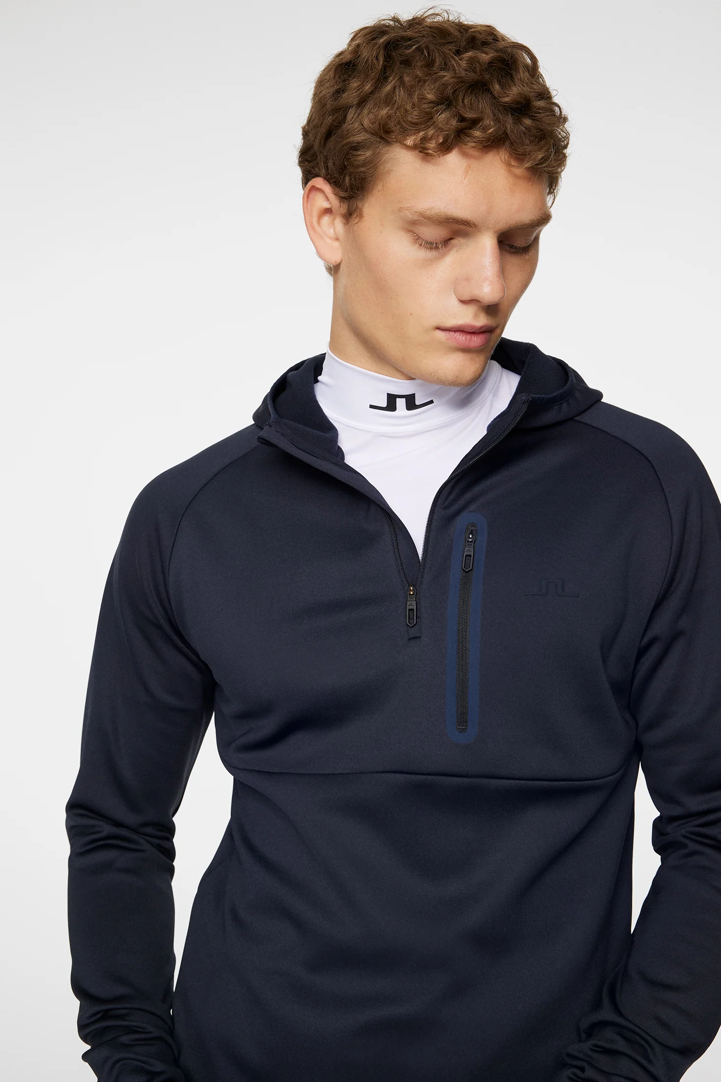 Adam Quarter Zip Hood / JL Navy - Image 5