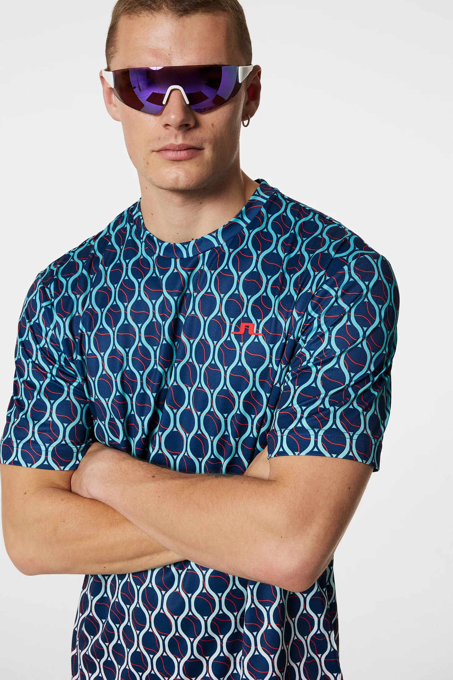 Ade Print T-shirt / Racket Fade Estate - Image 5