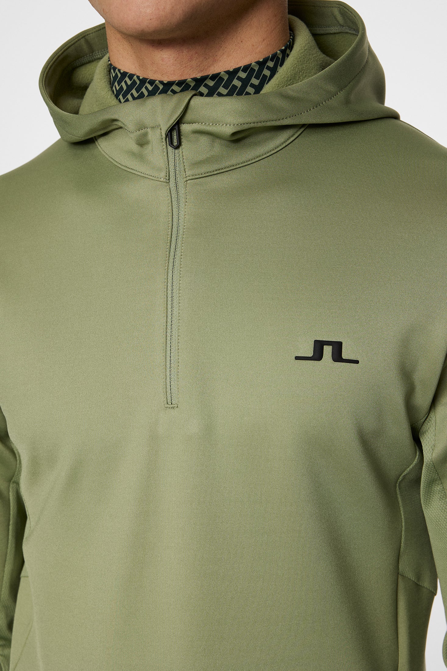 Aerial Quarter Zip Hood / Oil Green - Image 6