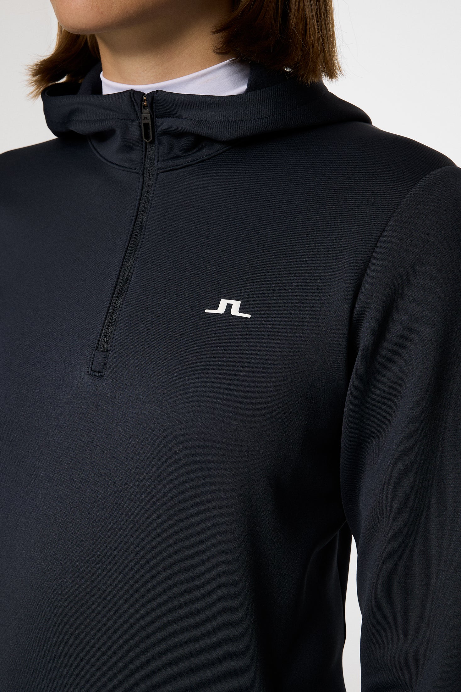 Aerialle Quarter Zip Hood / JL Navy - Image 6
