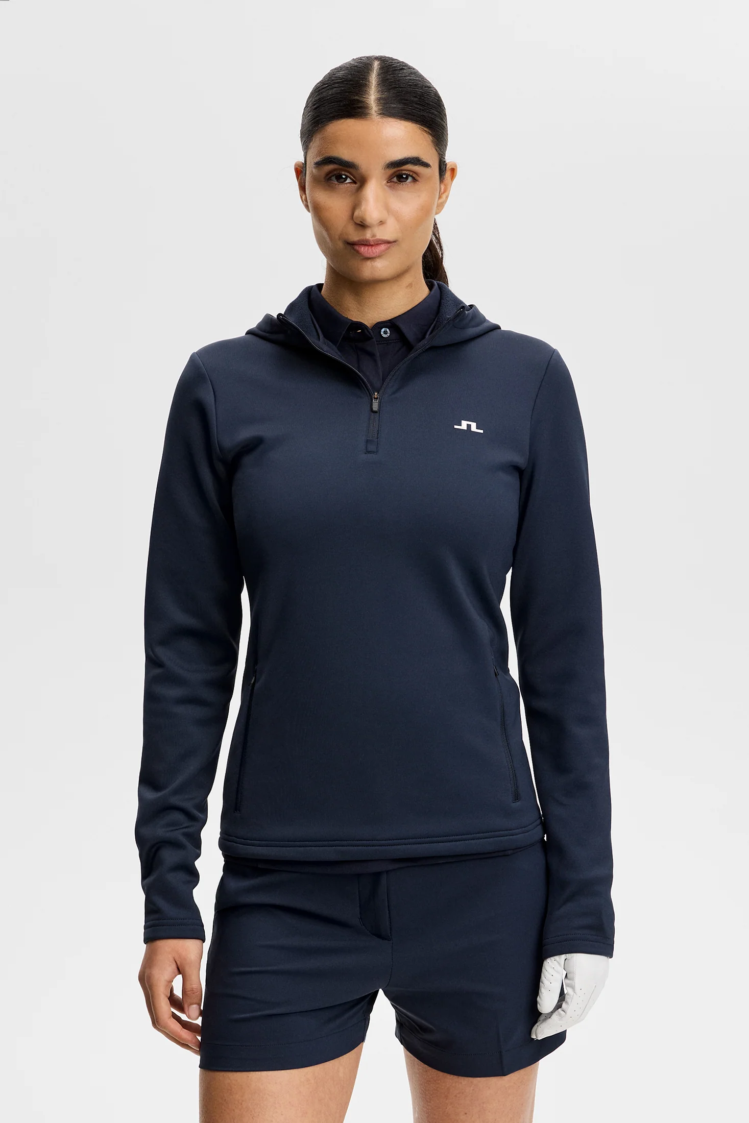 Aerielle Quarter Zip Hood / JL Navy - Image 2