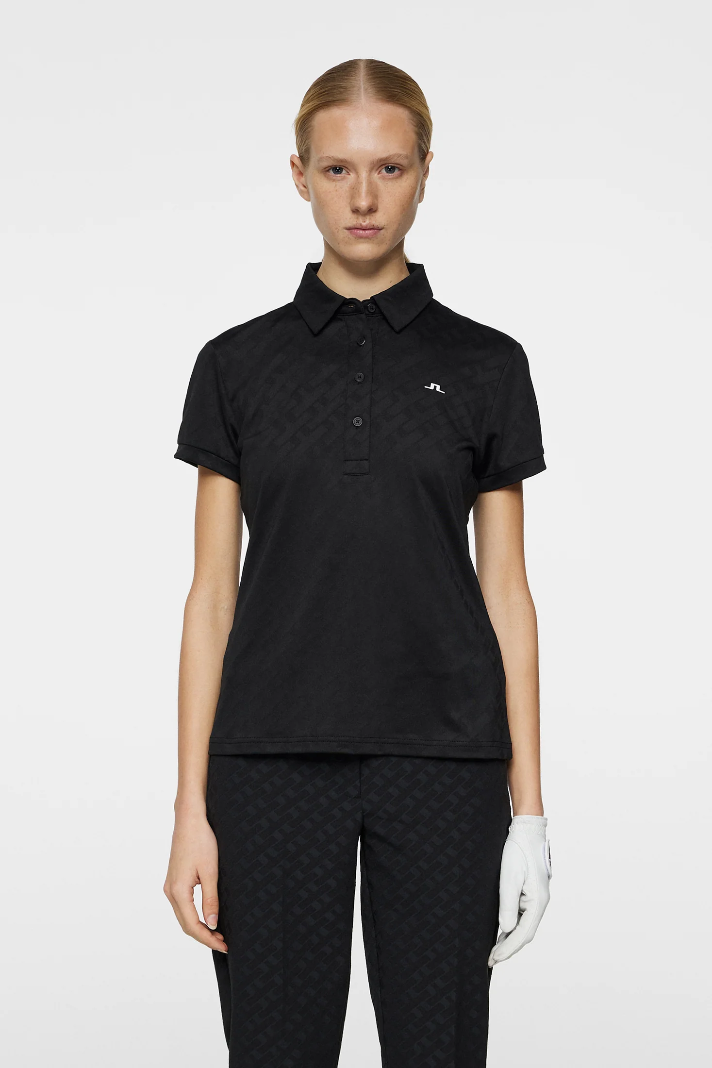 Alaya Jacquard Polo / Black - Image 2