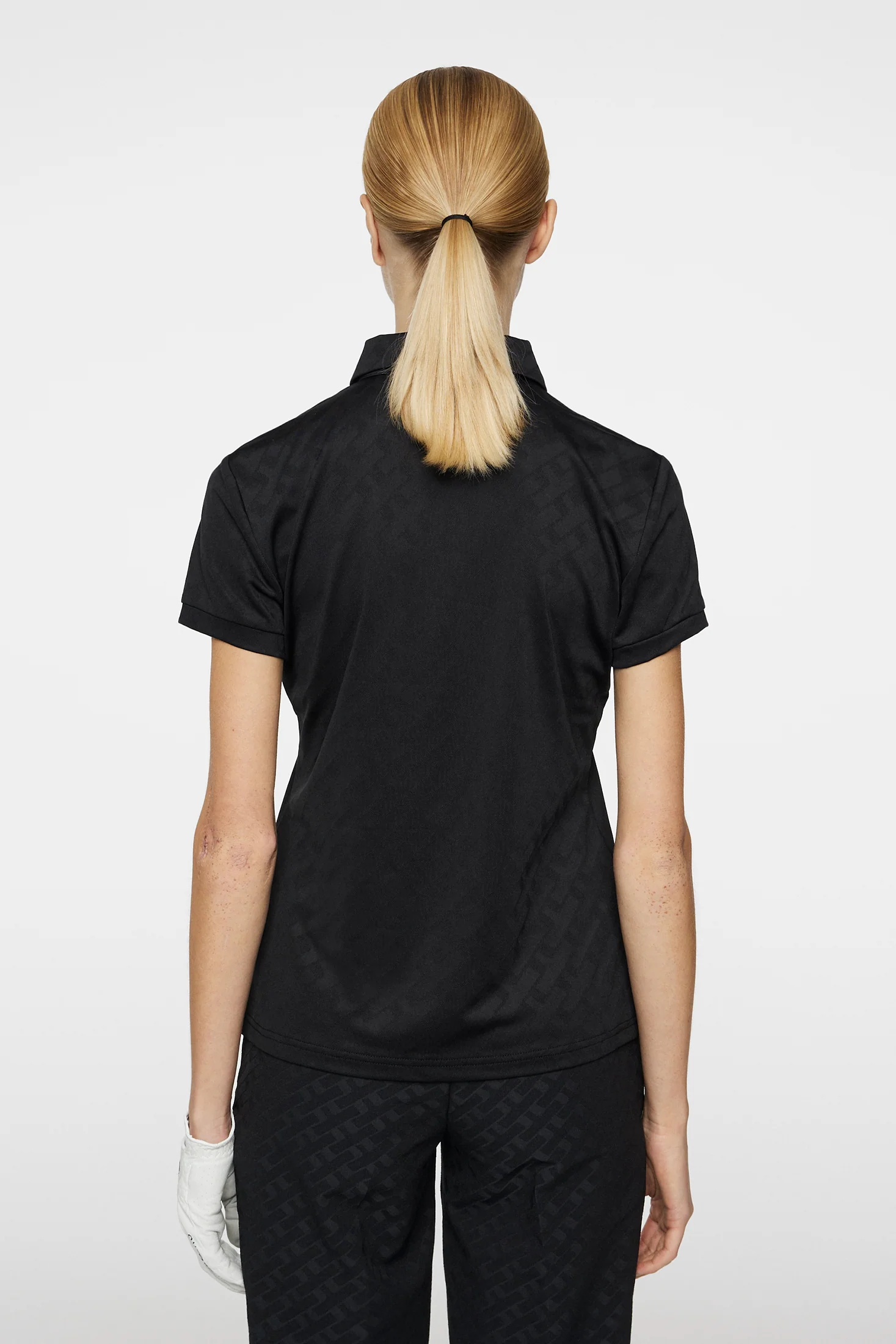 Alaya Jacquard Polo / Black - Image 3
