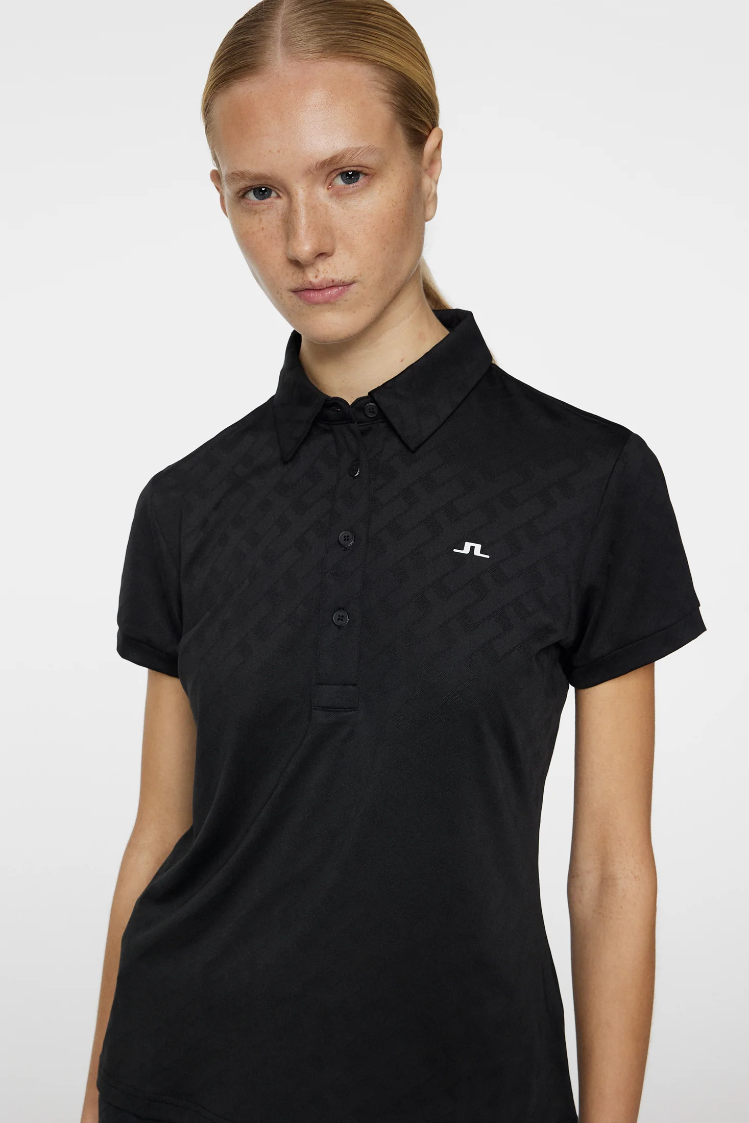 Alaya Jacquard Polo / Black - Image 5