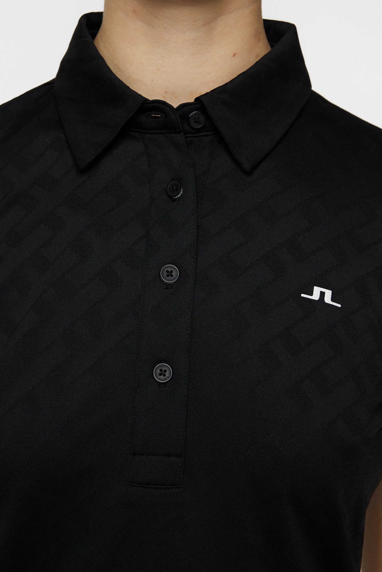 Alaya Jacquard Polo / Black - Image 6