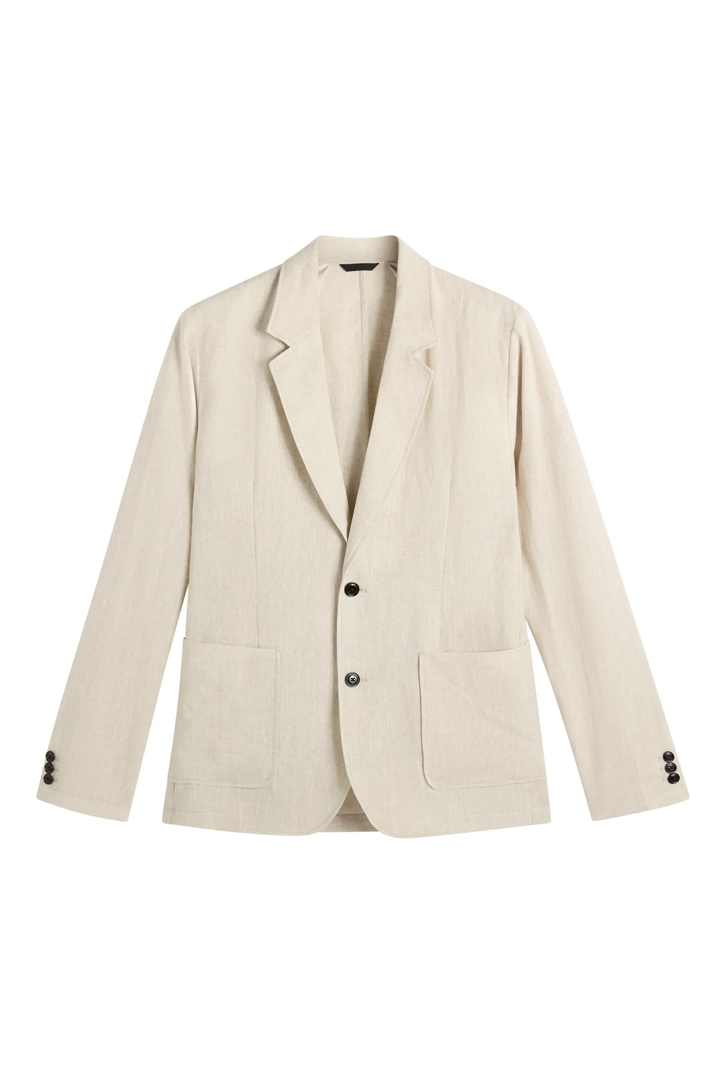 Alban Drape Linen Blazer / Moonbeam