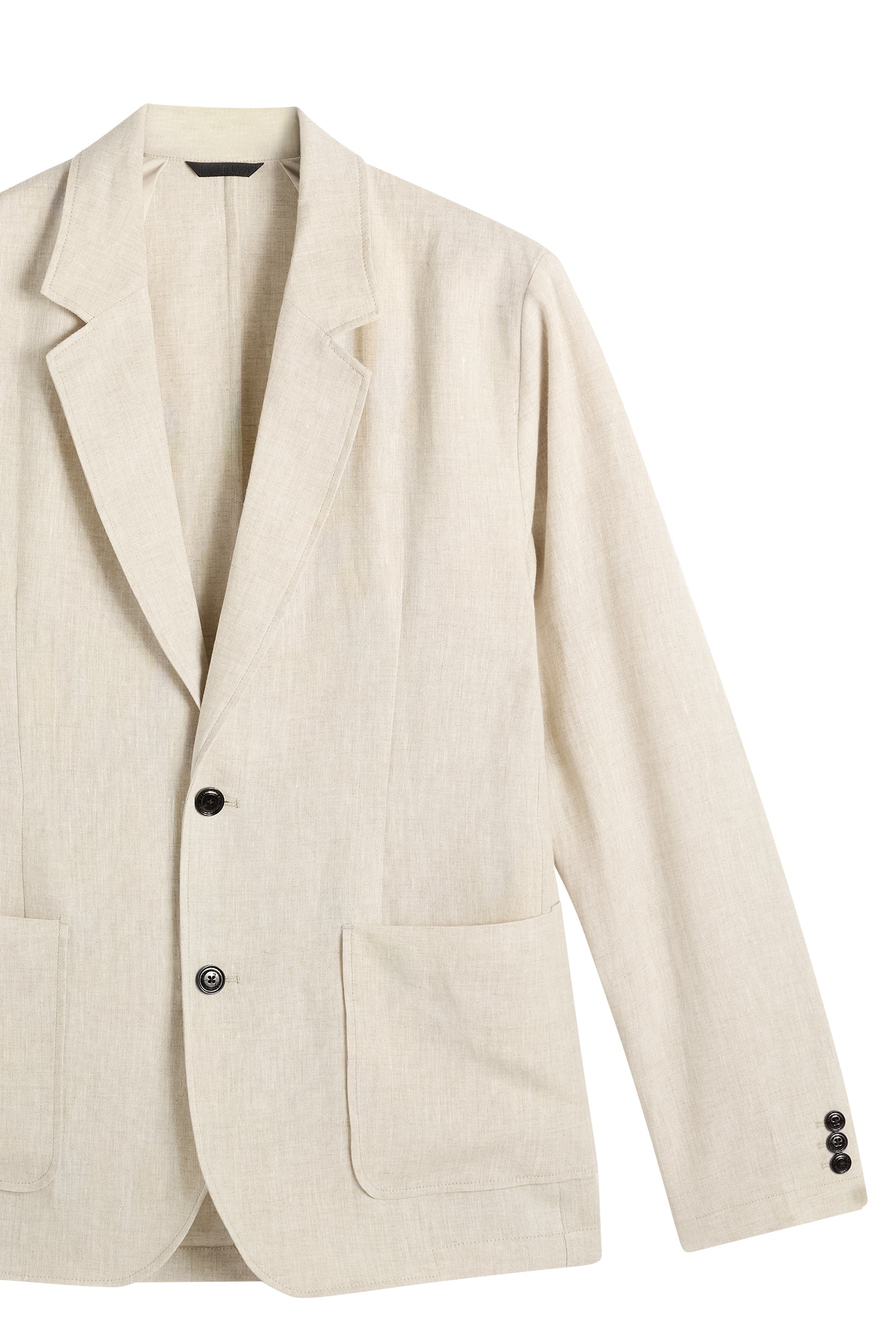 Alban Drape Linen Blazer / Moonbeam - Image 6