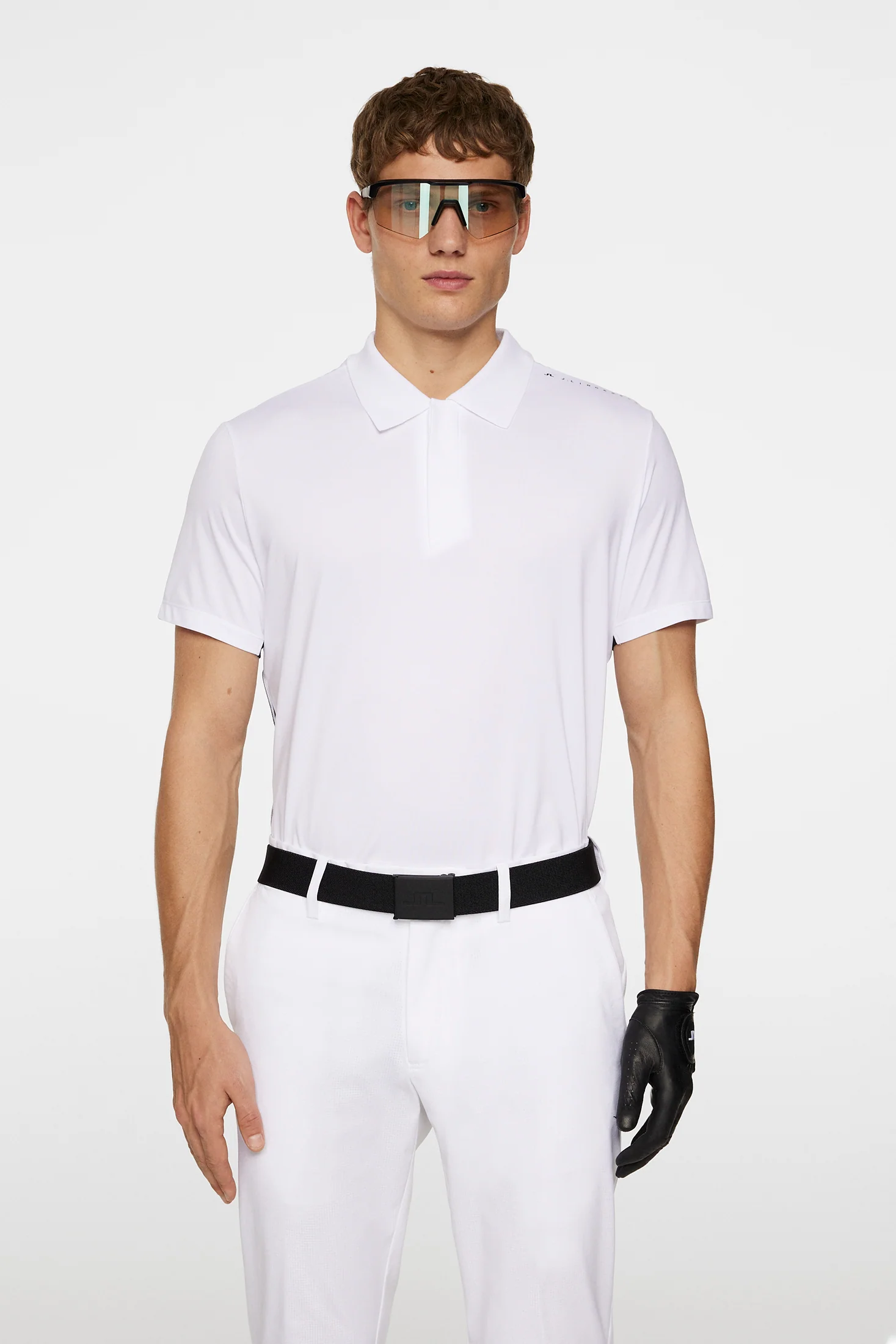 Aleks Hybrid Knit Polo Shirt / White - Image 3