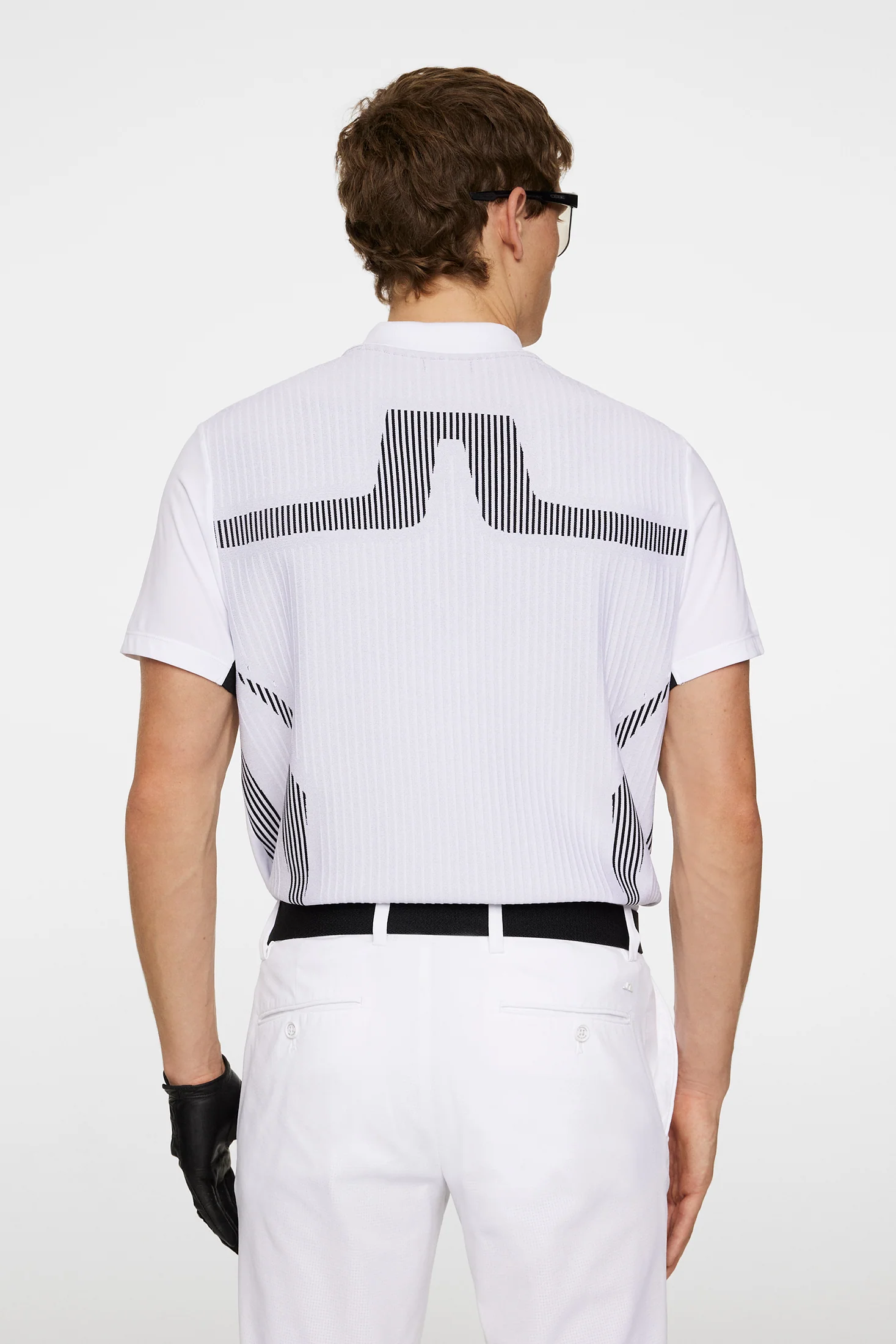 Aleks Hybrid Knit Polo Shirt / White - Image 4