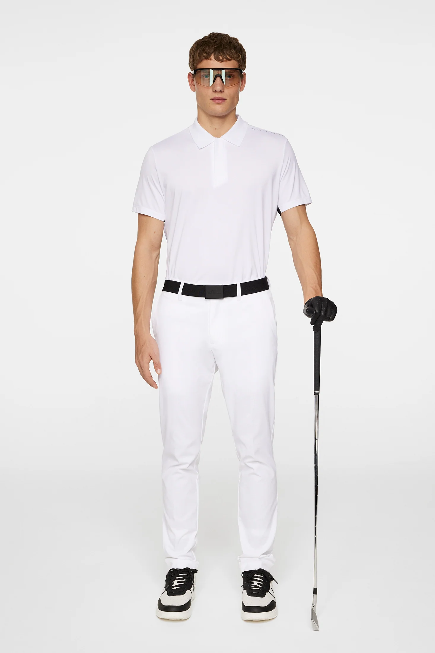 Aleks Hybrid Knit Polo Shirt / White - Image 5
