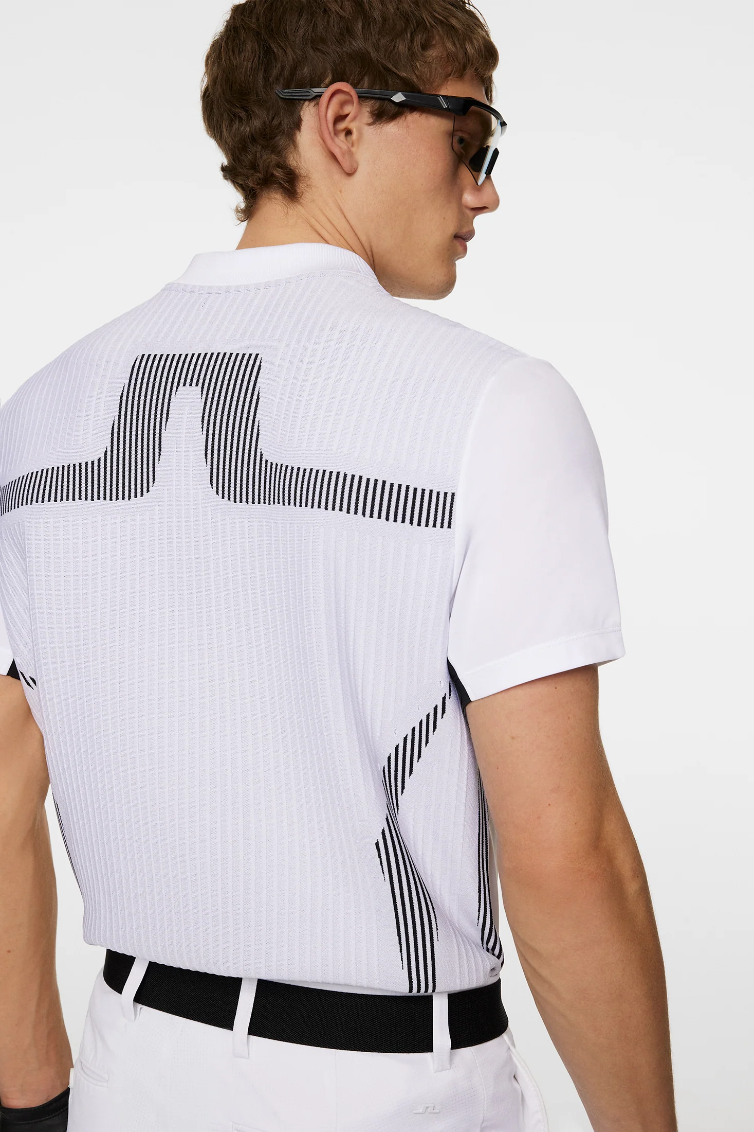 Aleks Hybrid Knit Polo Shirt / White - Image 6