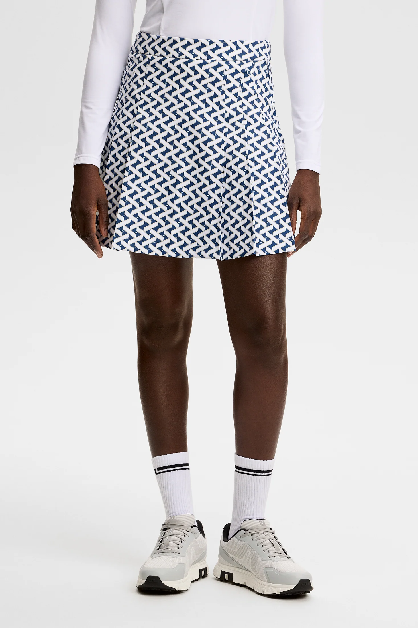 Alesia Print Skirt / Ladder Estate White S - Image 3