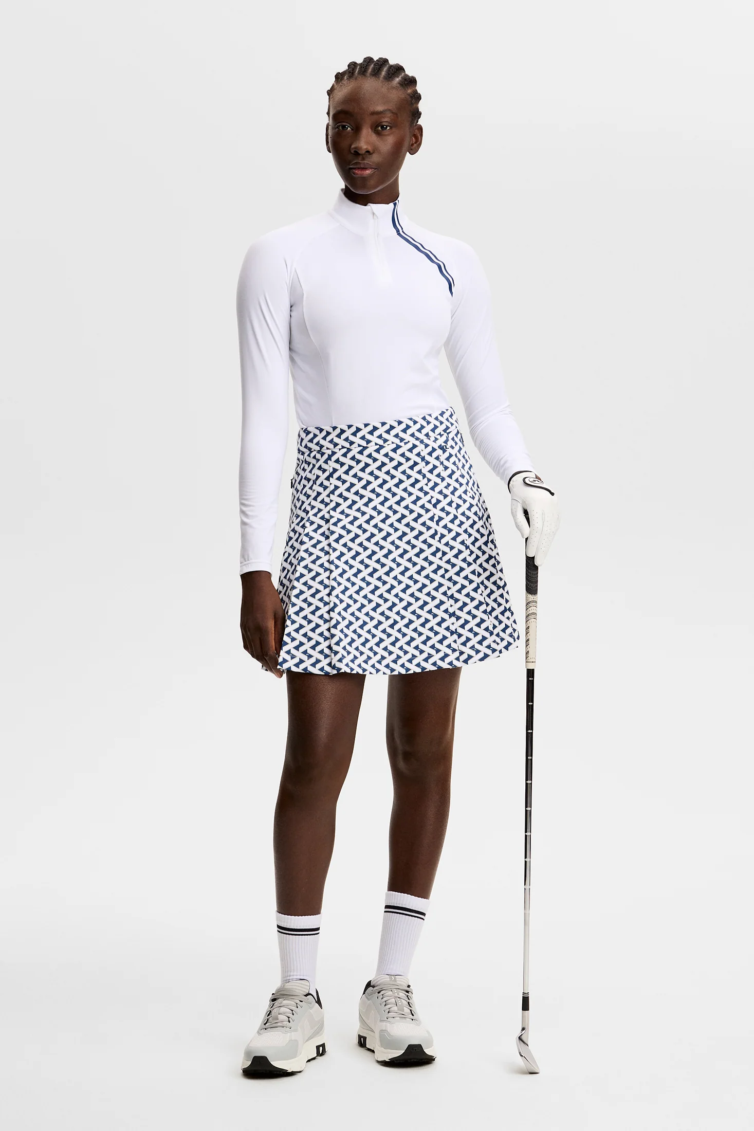 Alesia Print Skirt / Ladder Estate White S - Image 5