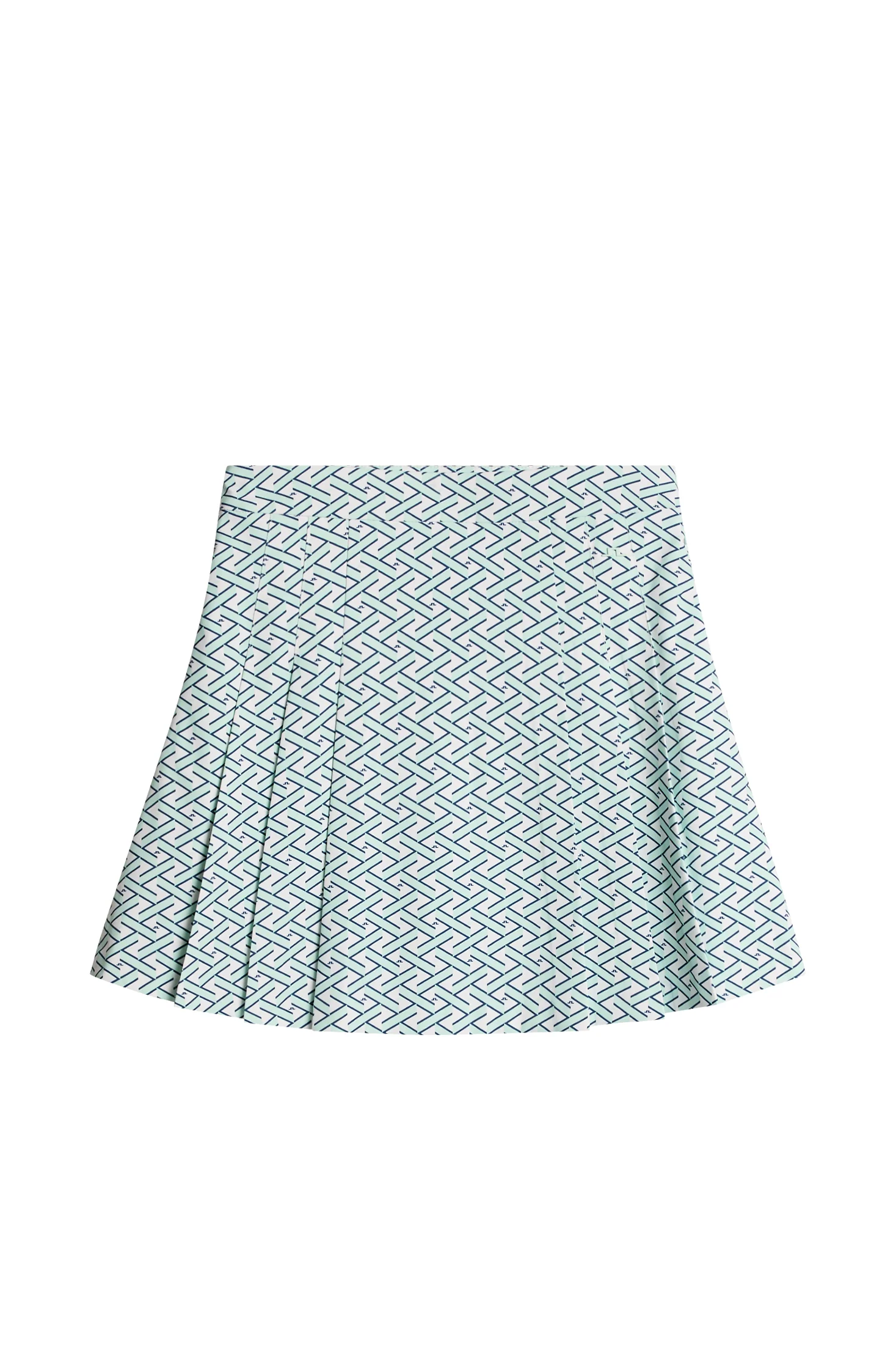 Alesia Print Skirt / Ladder White Bay S