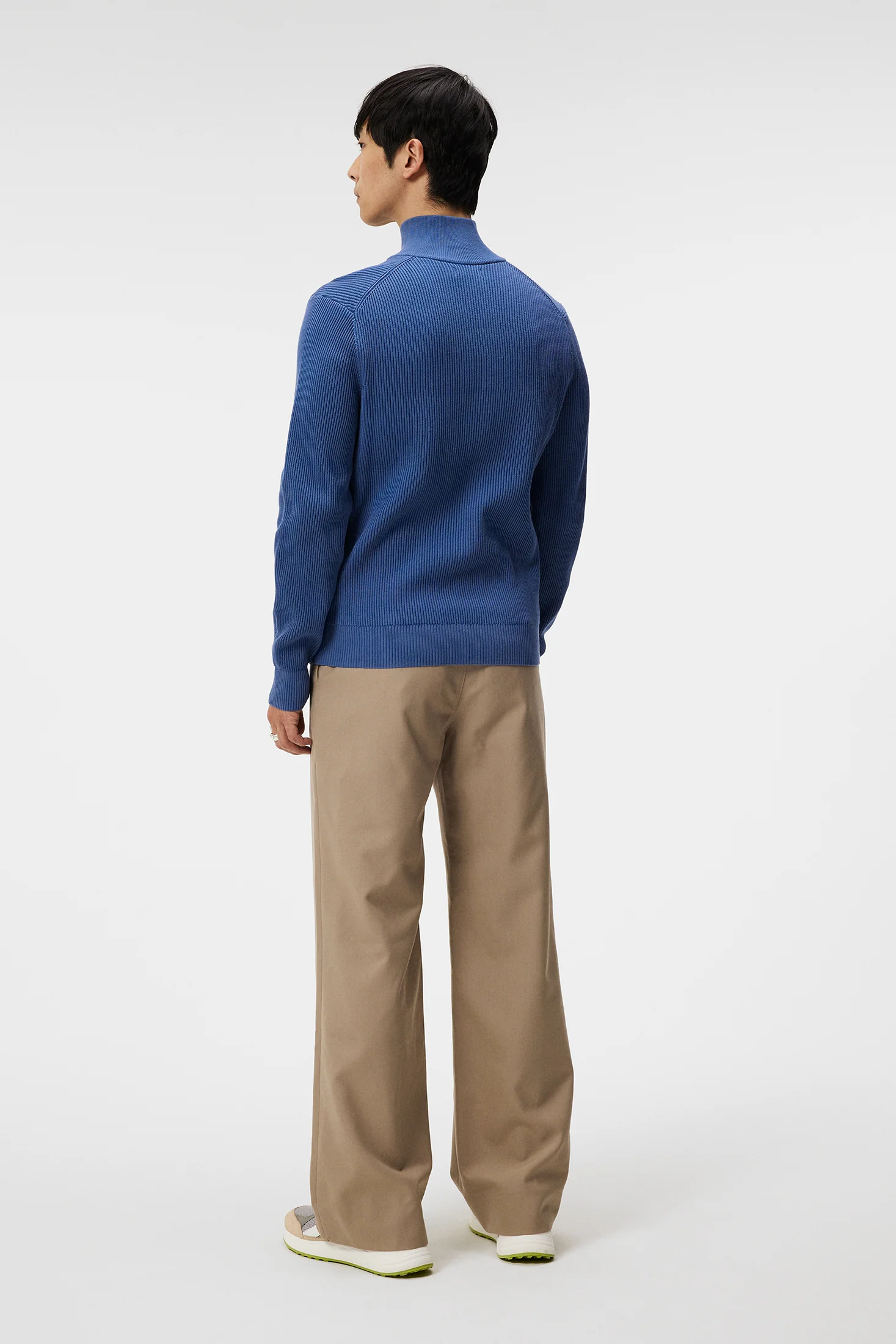 Alex Half Zip Knitted Sweater / Bijou Blue - Image 3