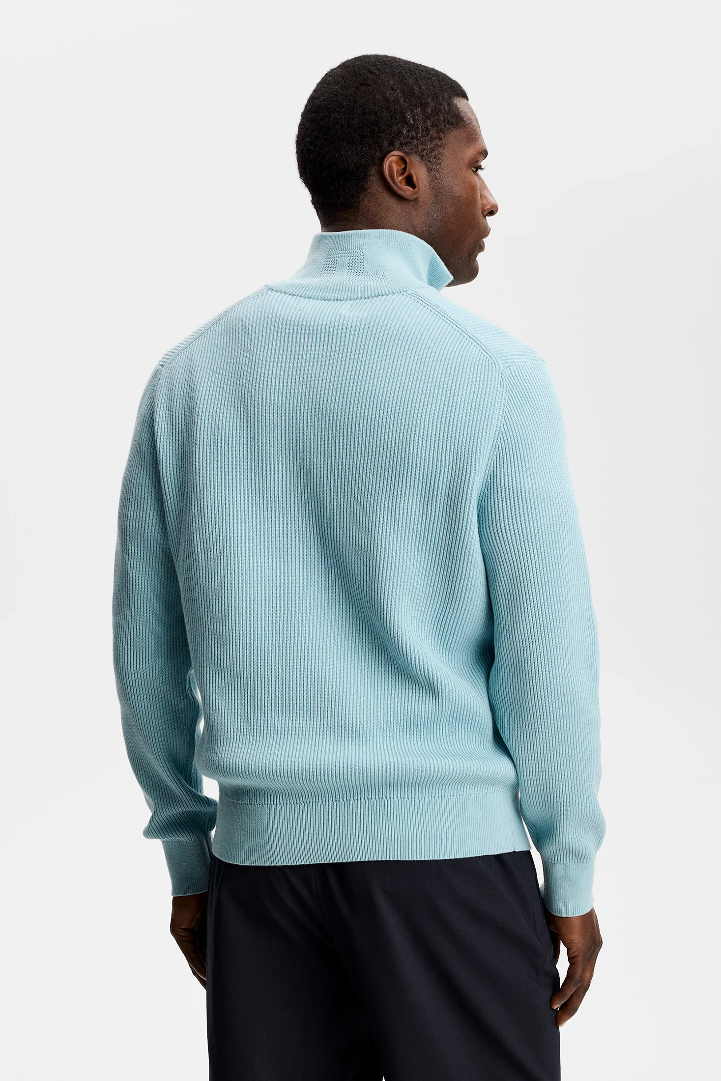 Alex Half Zip Knitted Sweater / Forget-Me-Not - Image 2