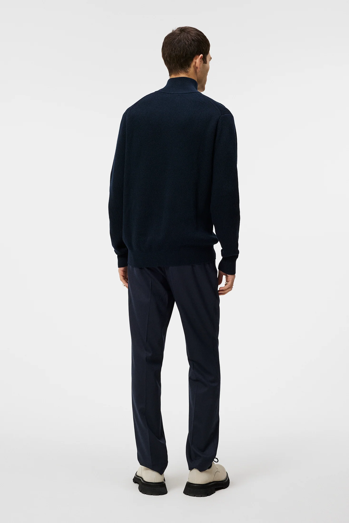 Alex Half Zip Knitted Sweater / JL Navy - Image 2