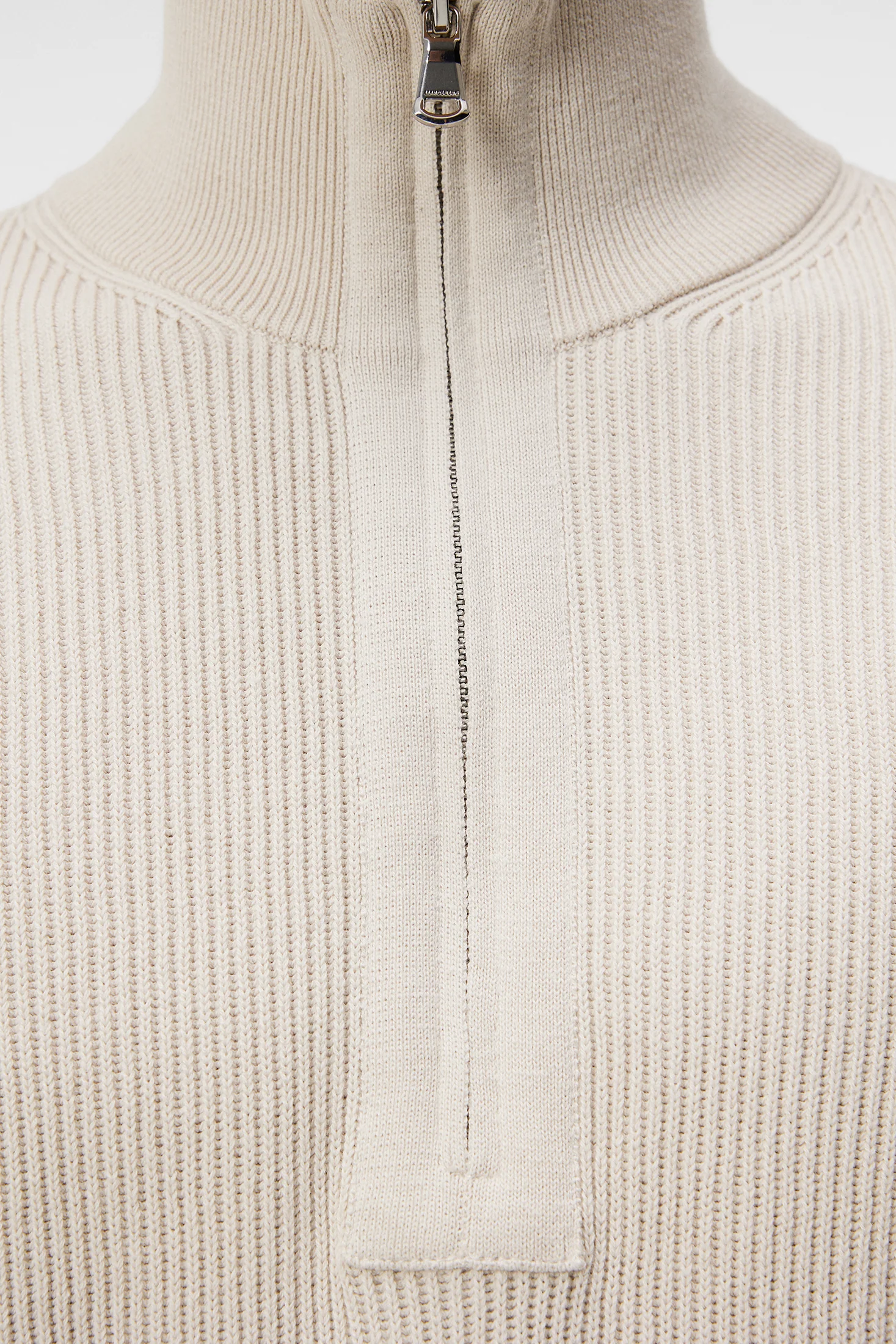 Alex Half Zip Knitted Sweater / Moonbeam - Image 6