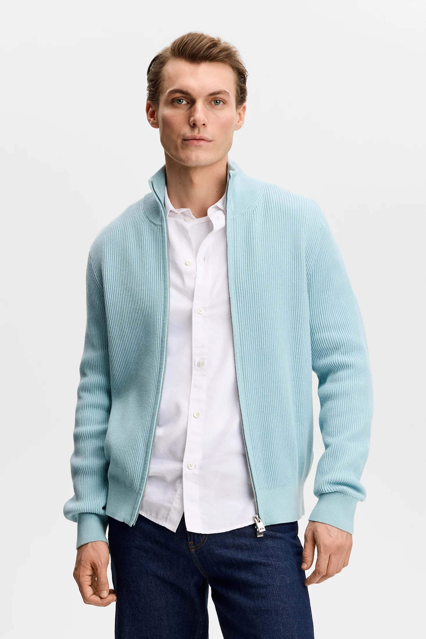 Alexis Full Zip Cardigan / Forget-Me-Not - Image 3