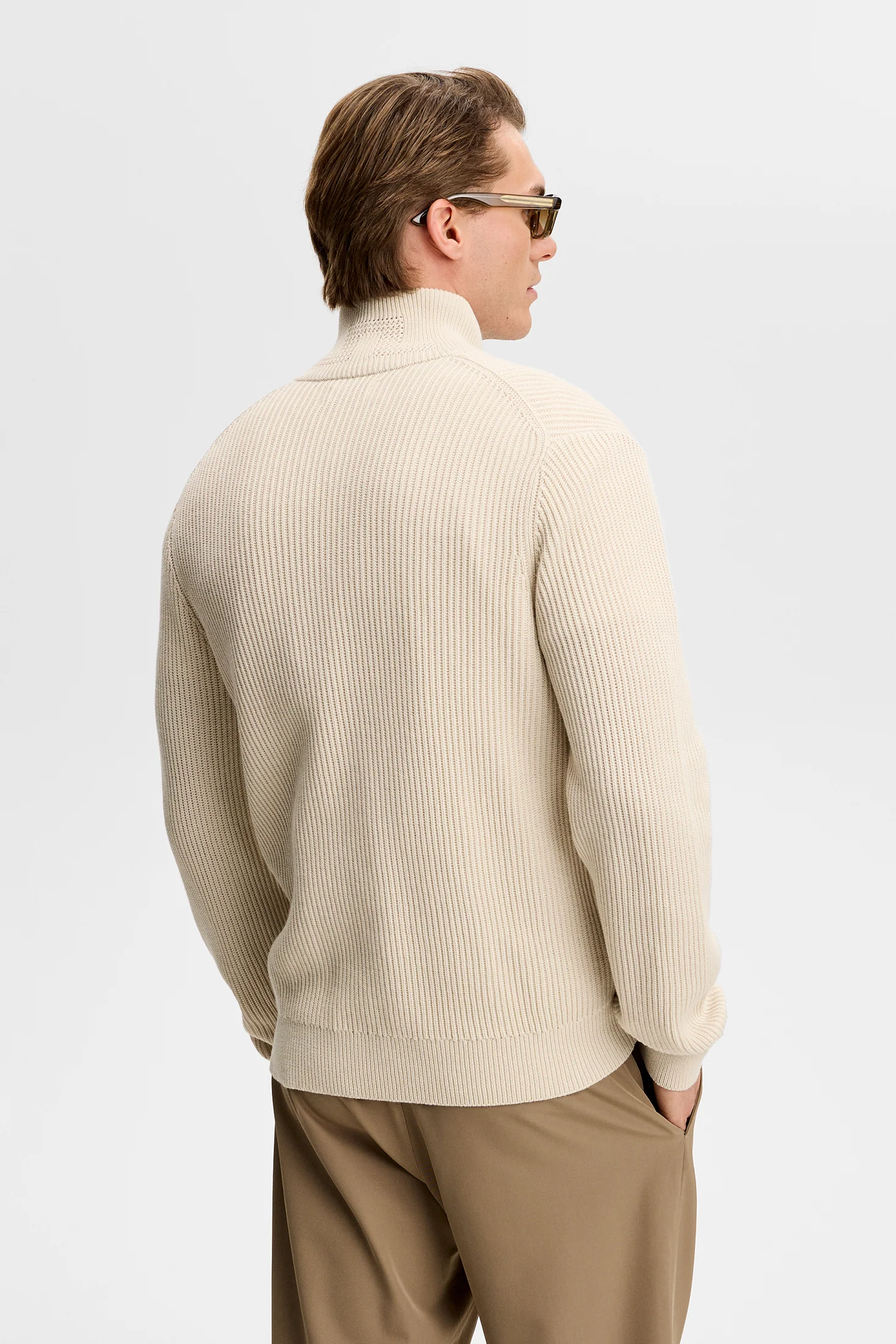 Alexis Full Zip Cardigan / Moonbeam - Image 3