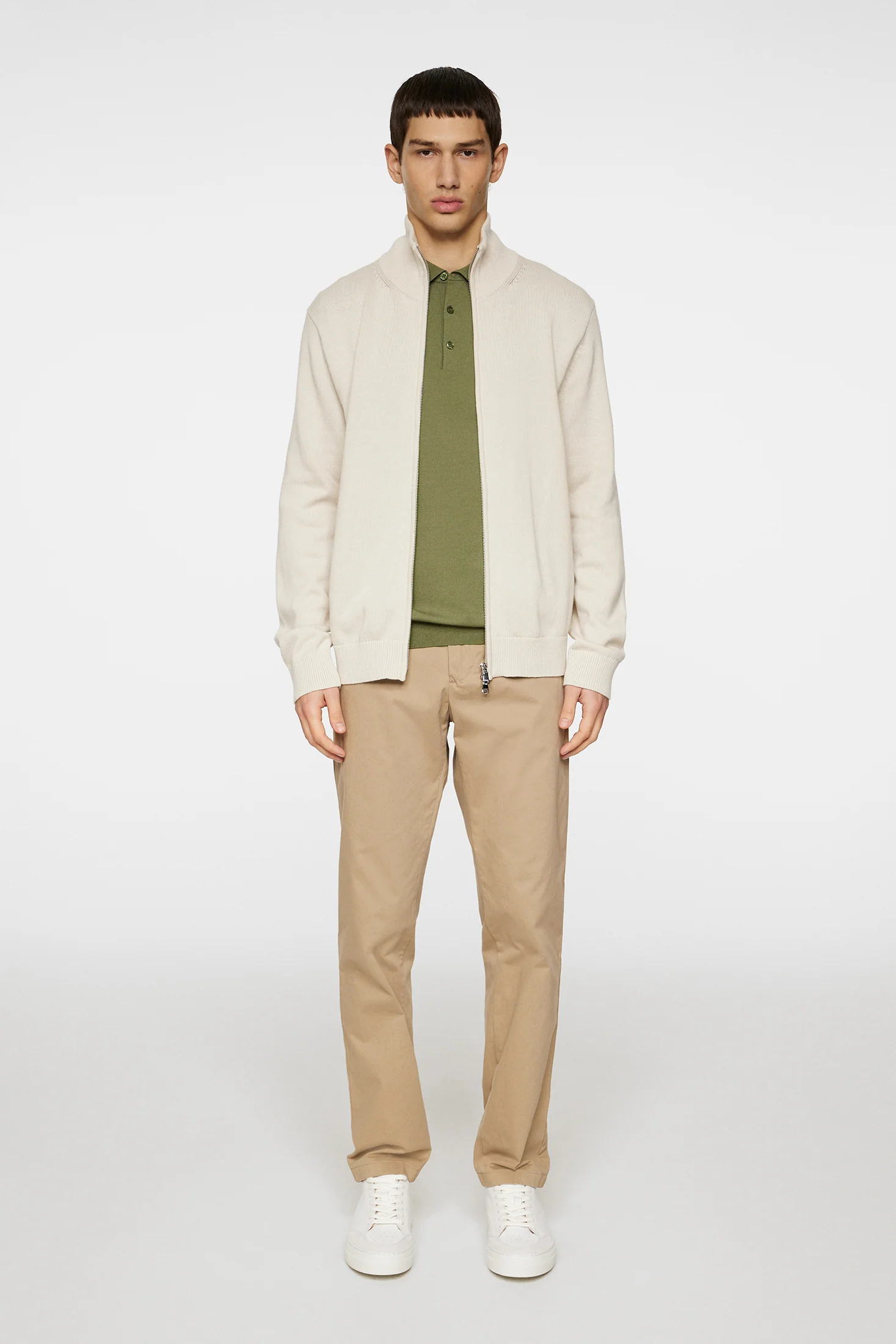 Alexis Full Zip Cardigan / Moonbeam - Image 4