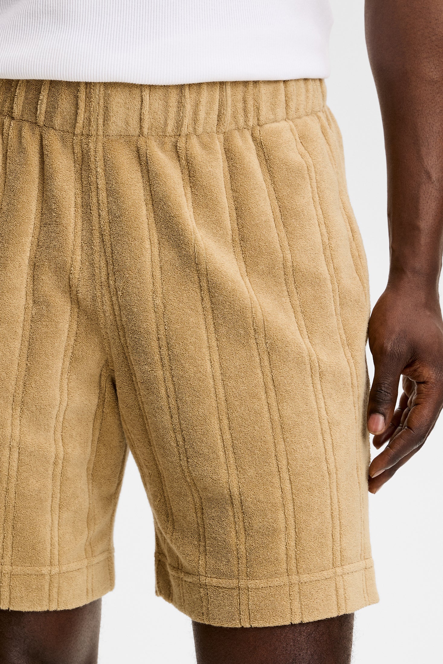 Allan Stripe Terry Shorts / Kelp - Image 5
