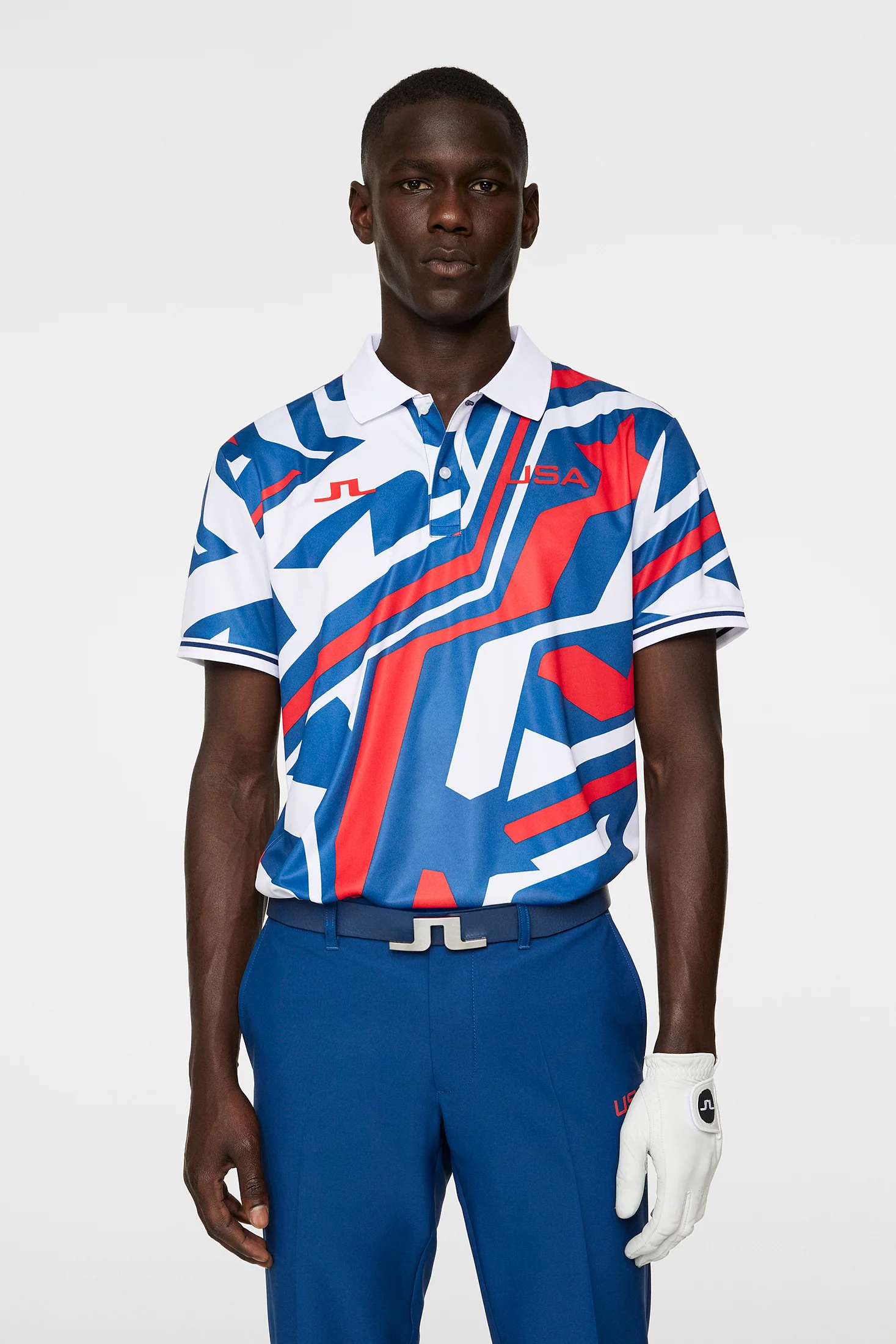 Alois Print Polo / US Golf Red - Image 3