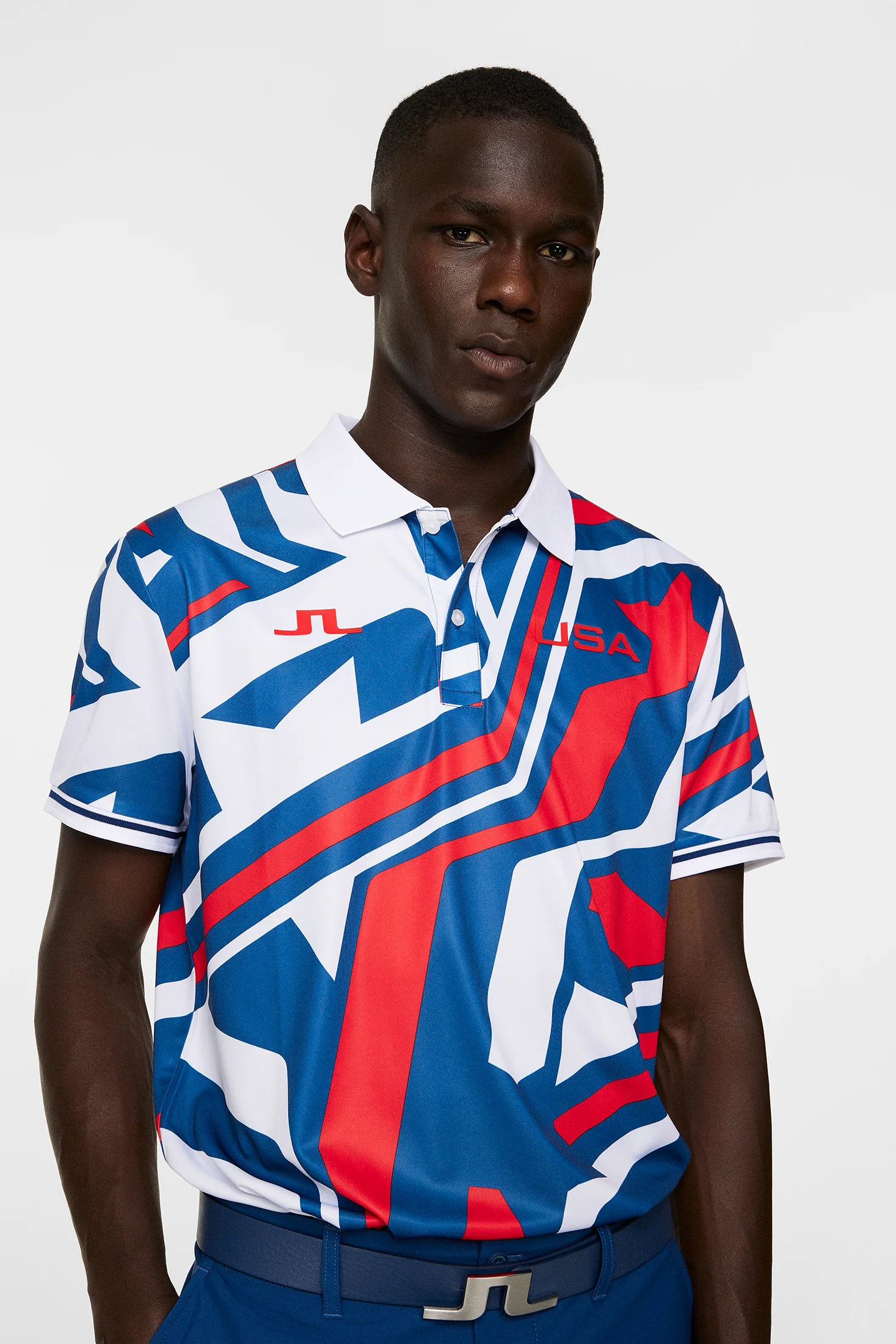 Alois Print Polo / US Golf Red - Image 6