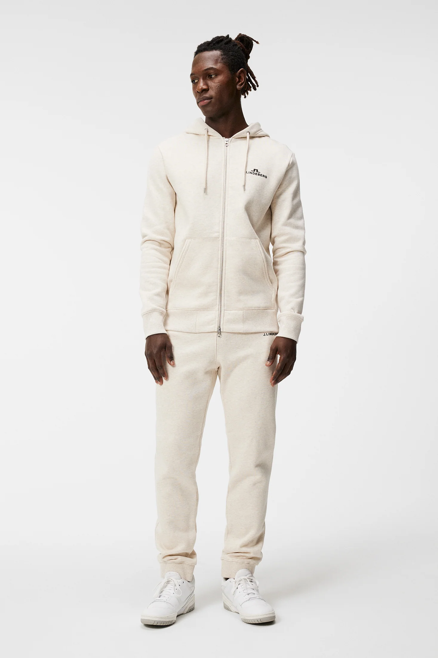 Alpha Zip Hood / Beige Melange - Image 4