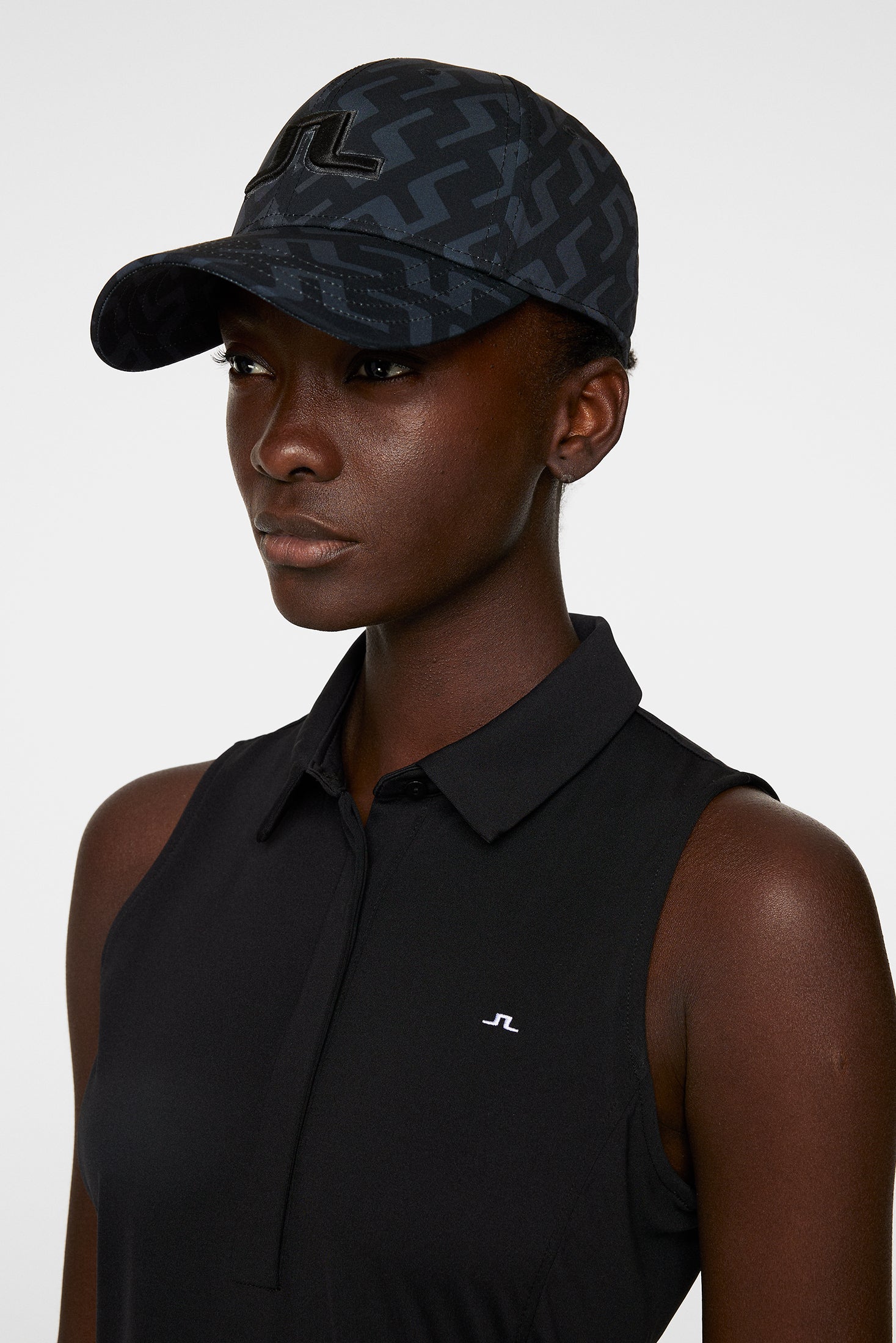 Anga Printed Cap / Bias Bridge Black - Image 4