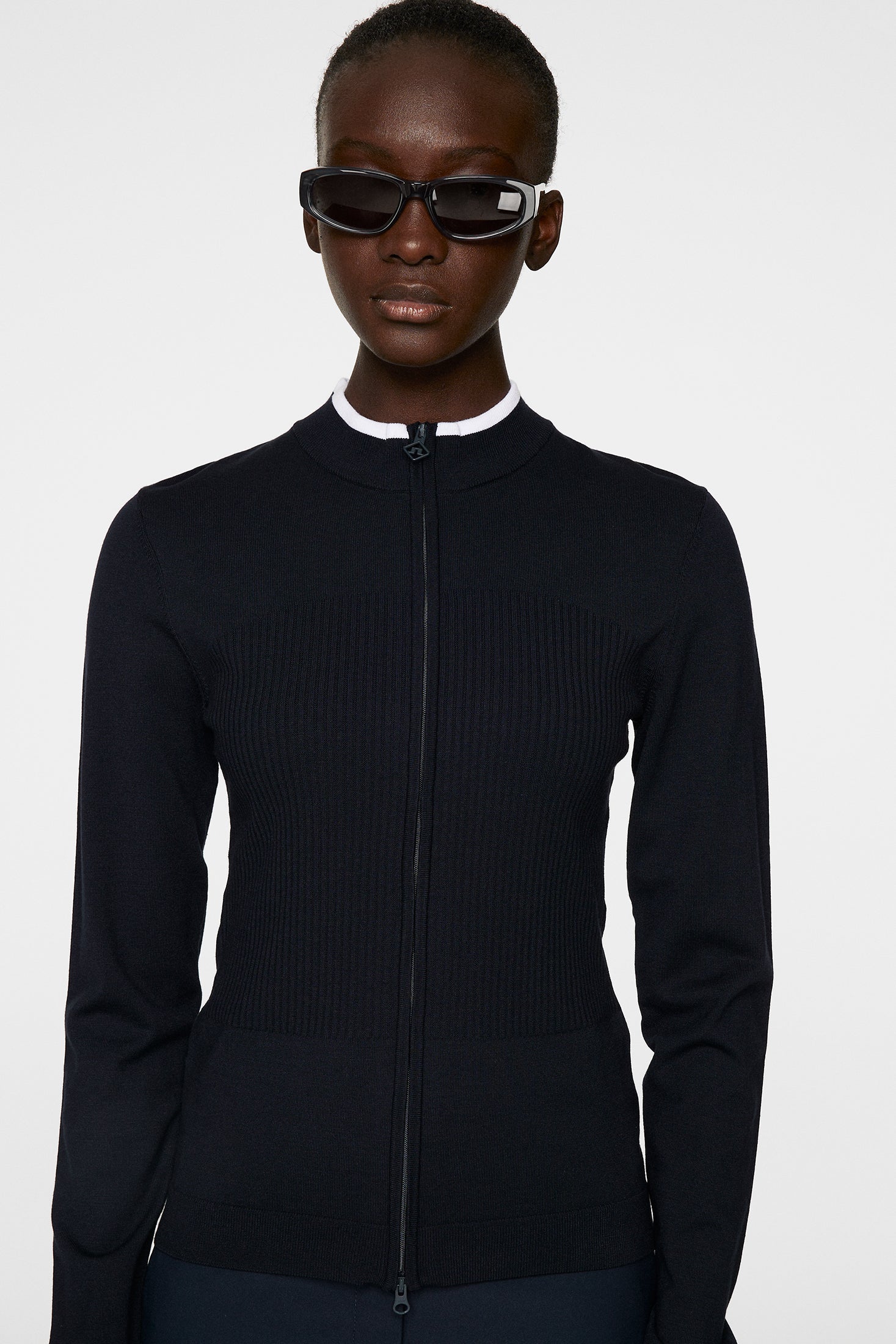 Anna Knitted Zip Sweater / JL Navy - Image 5