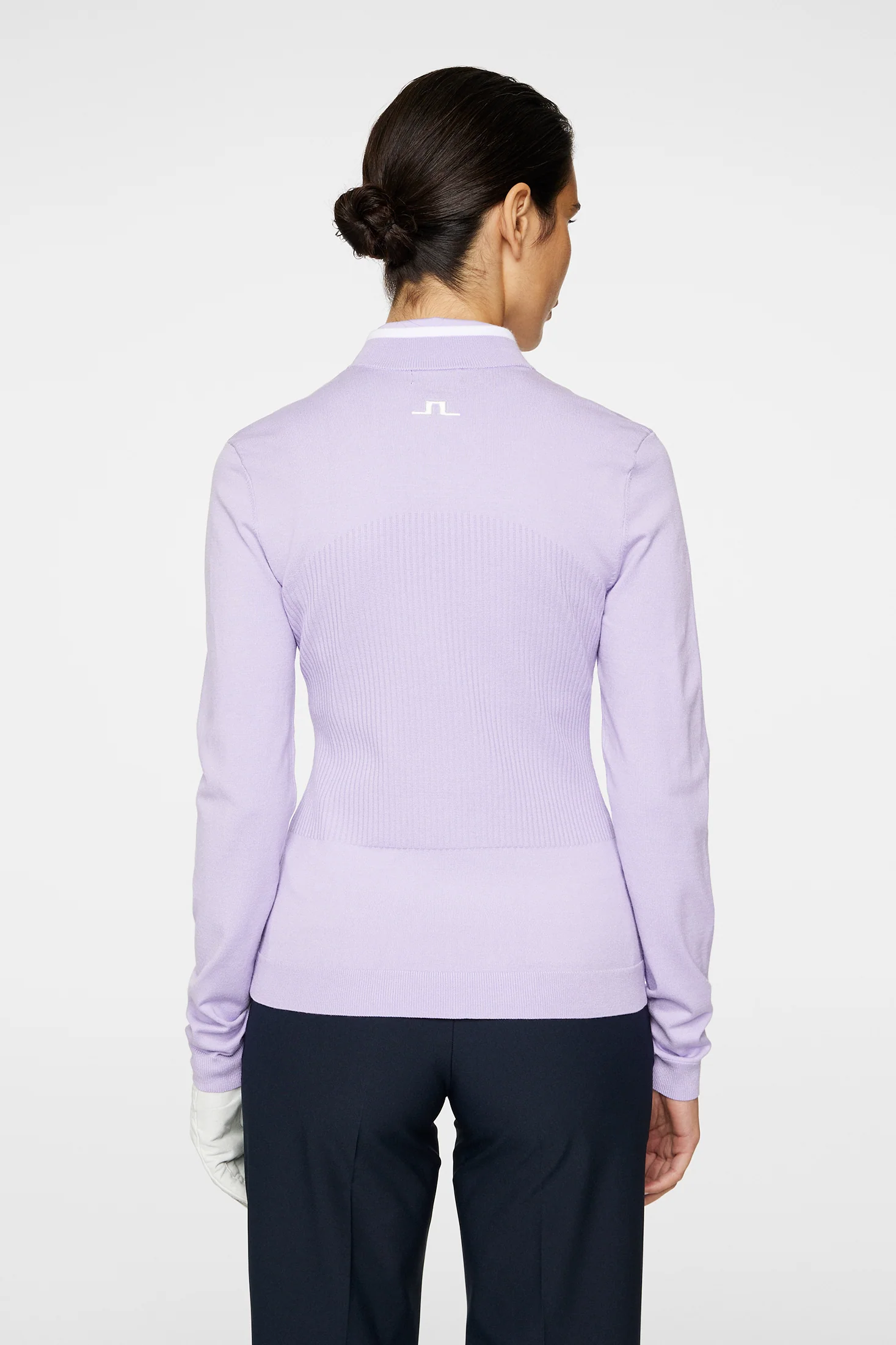 Anna Knitted Zip Sweater / Lavender - Image 3