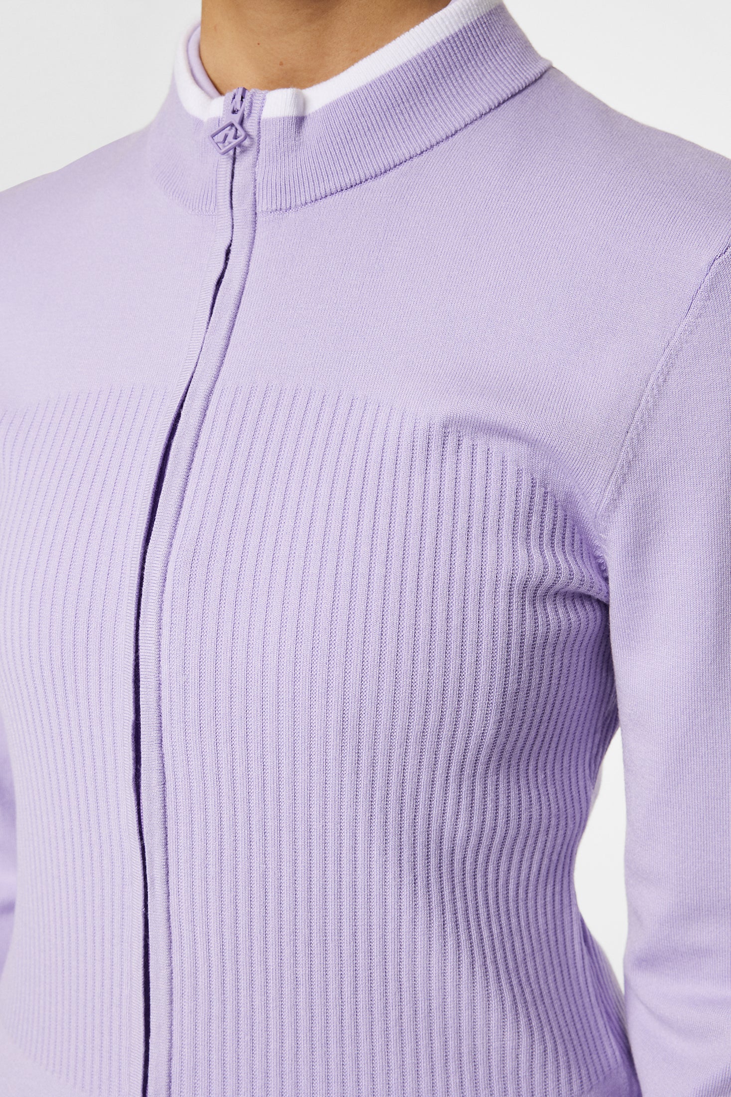 Anna Knitted Zip Sweater / Lavender - Image 6