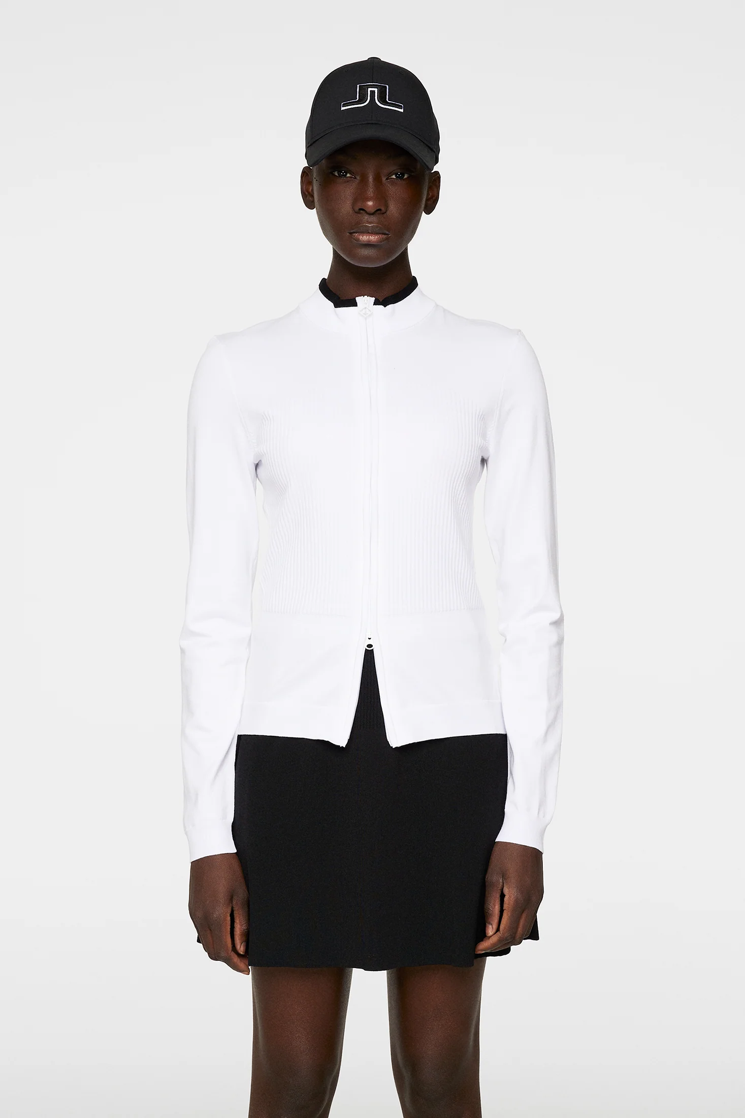Anna Knitted Zip Sweater / White - Image 2
