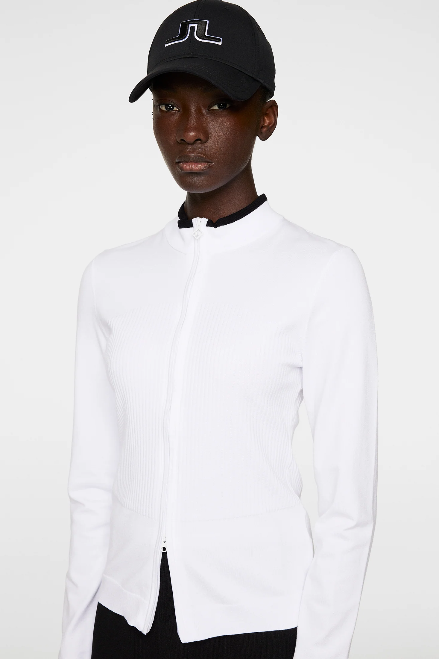 Anna Knitted Zip Sweater / White - Image 5