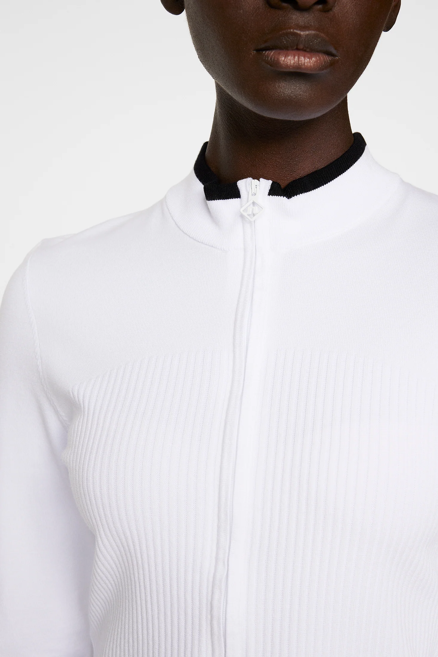 Anna Knitted Zip Sweater / White - Image 6