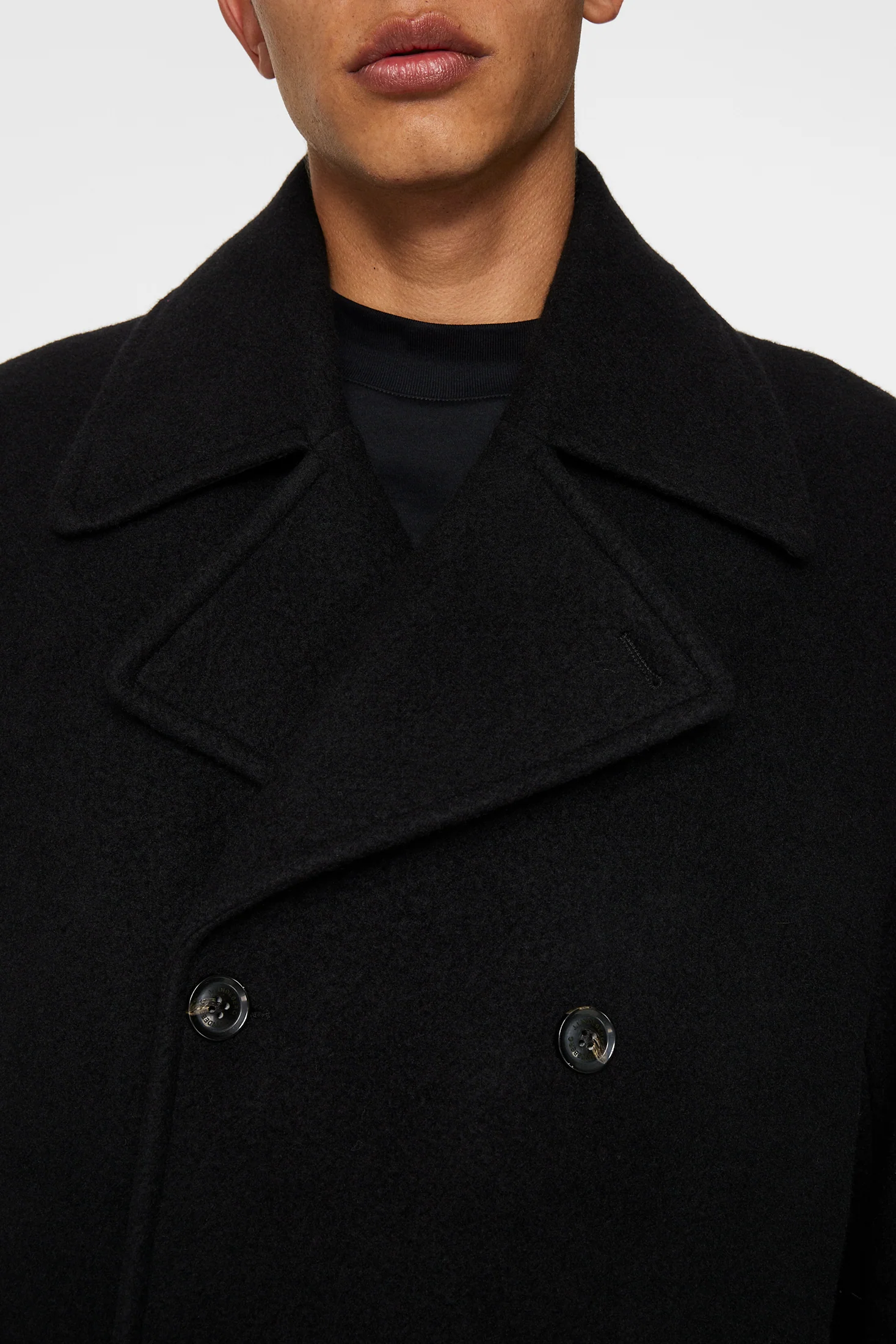 Arno Double Breasted Coat / Black - Image 5