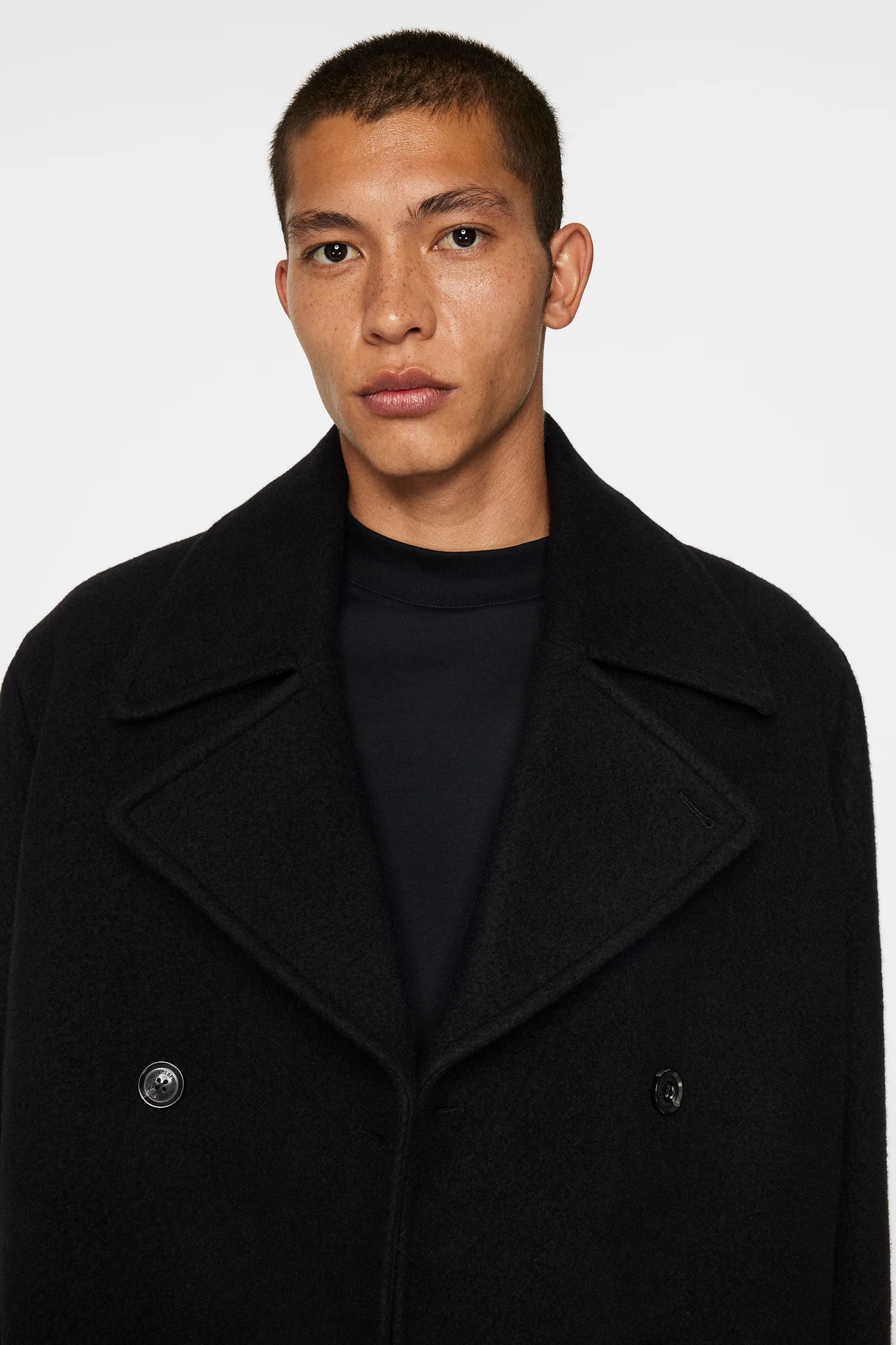Arno Double Breasted Coat / Black - Image 6