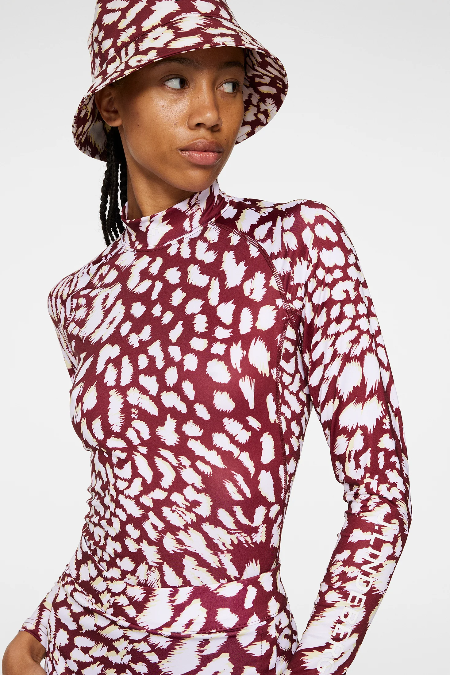 Asa Print Soft Compression Top / Glitch Leo Lime - Image 5