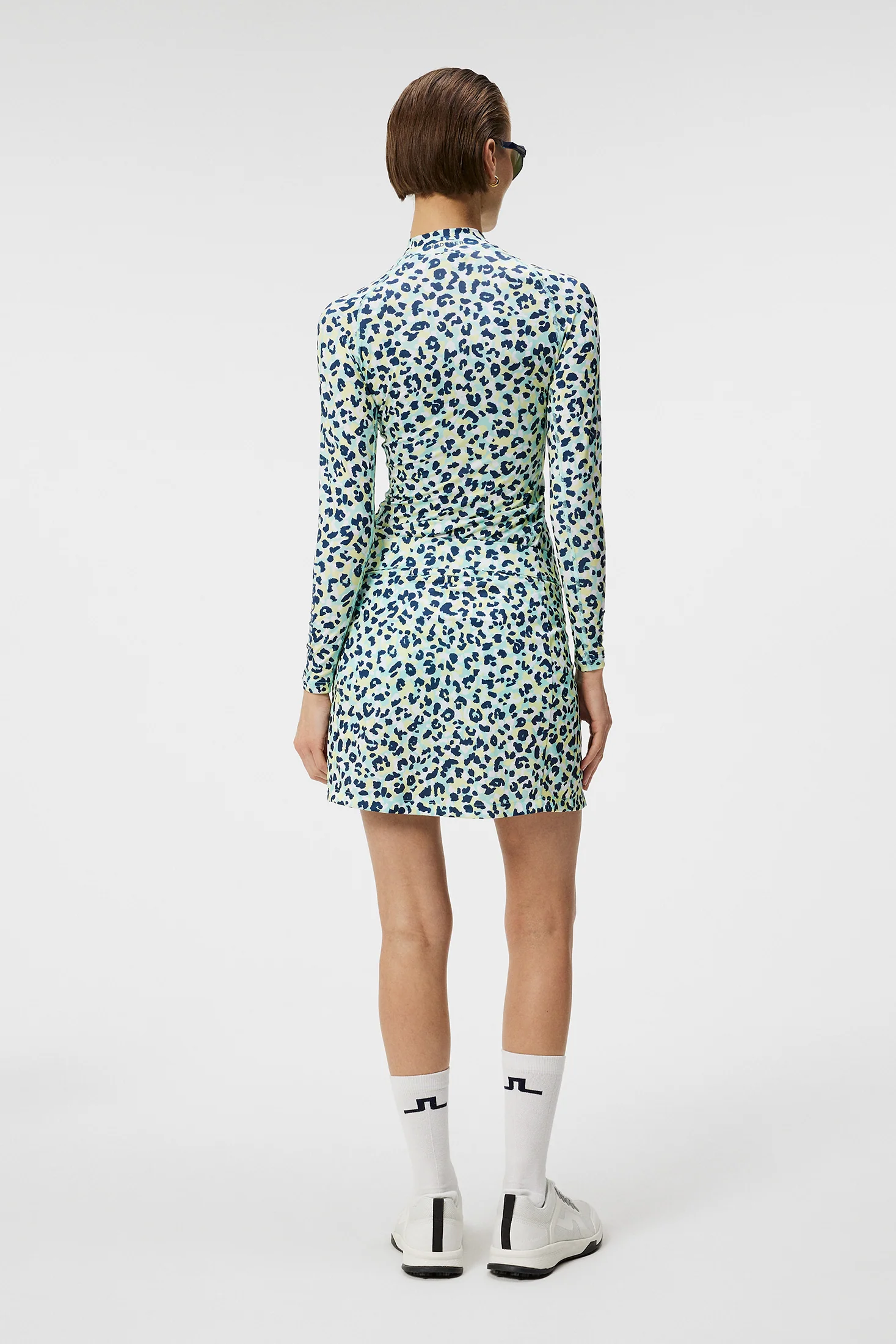 Asa Print Soft Compression Top / Leopard Aruba Blue - Image 3